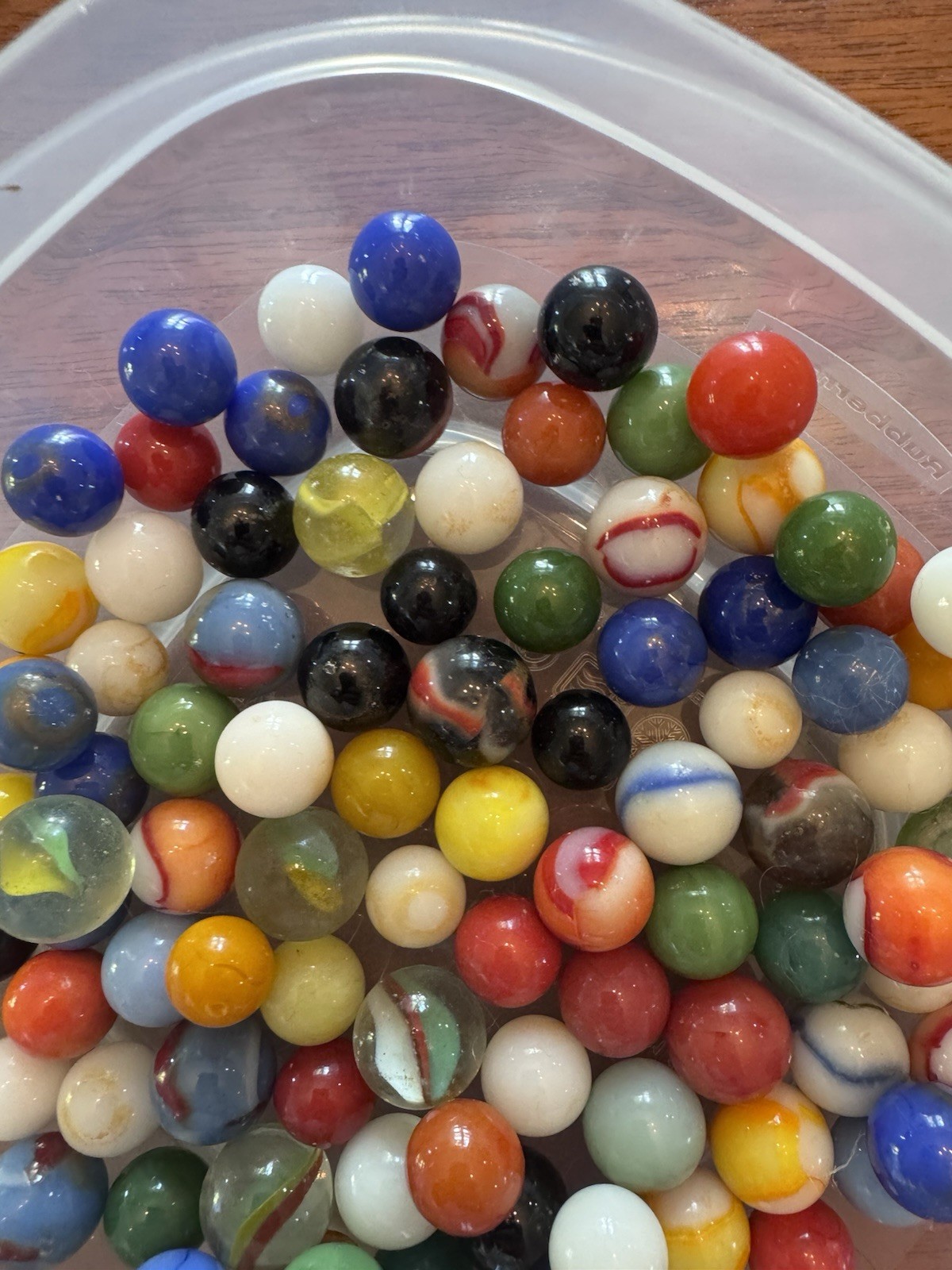 ANTIQUE/VINTAGE LARGE LOT OF ESTATE MARBLES GLASS 1 lb Swirls Solid Core Glow