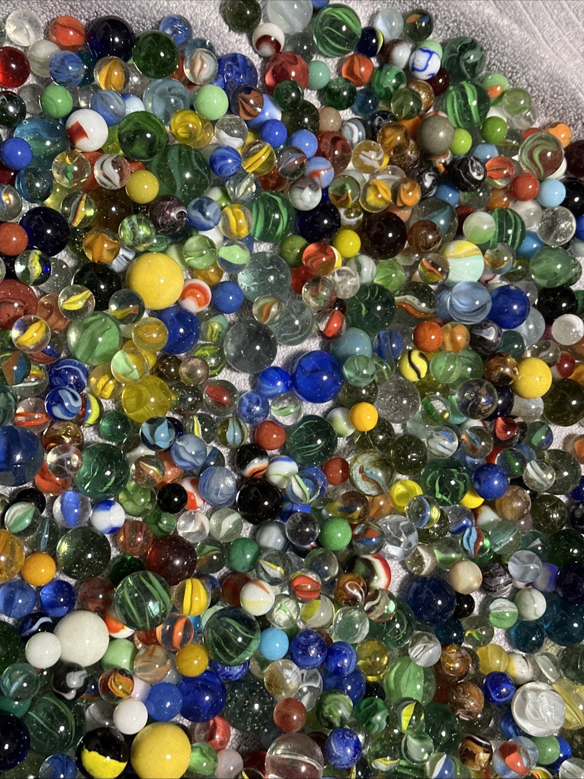 2 LB BAGS Weighed From This Huge Pile! Mixed Marbles! Tons Of Shooters!