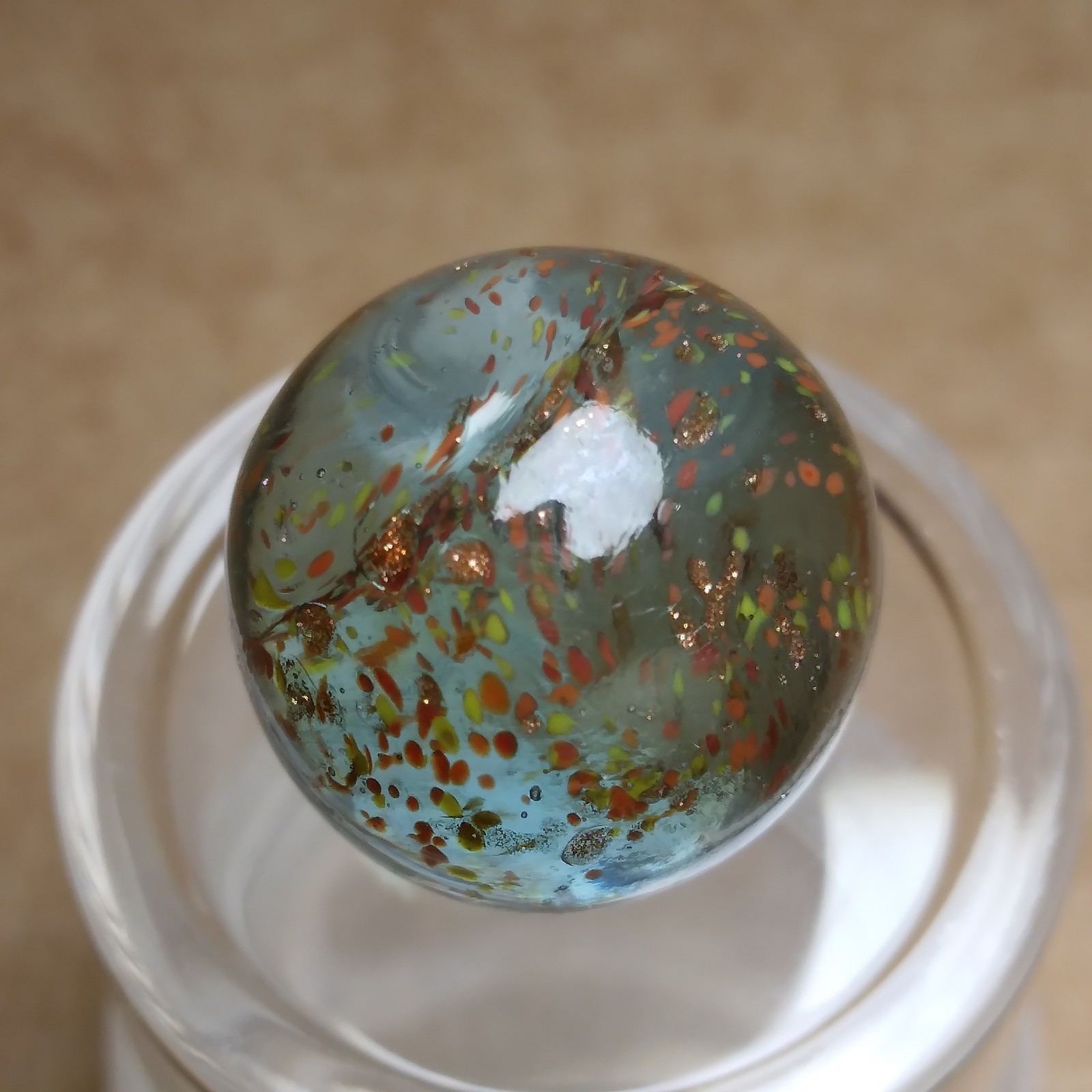 .60″ Marble- Vacor Jabo Christensen- Frit, Lutz, Glows- Guinea Atmosphere Style?