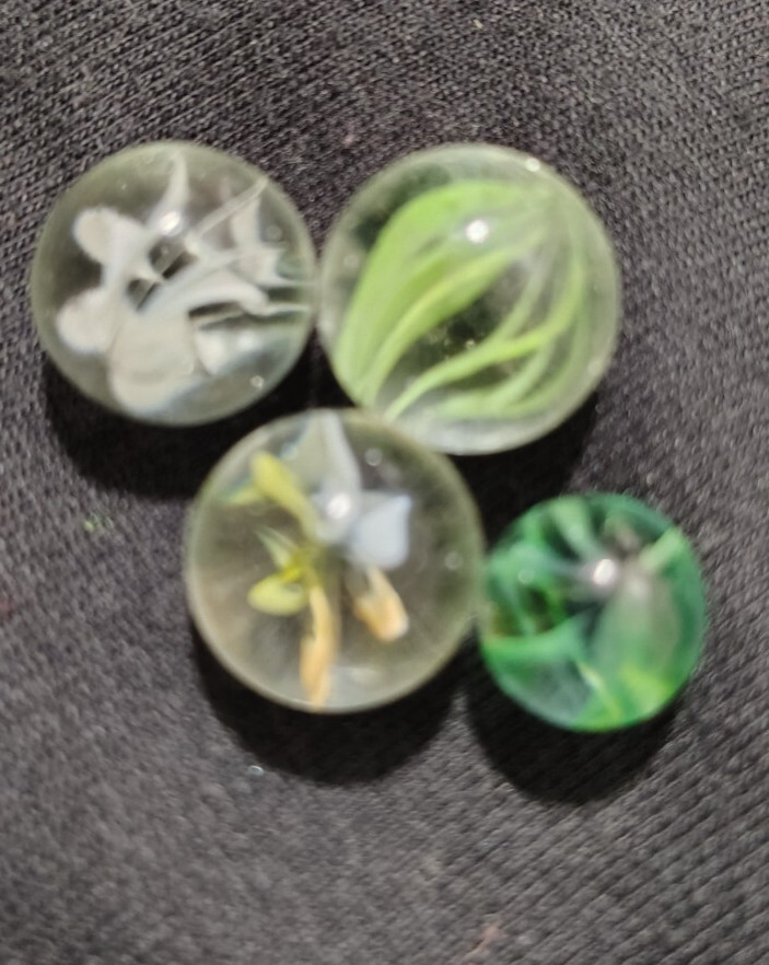 4 7 & 8 vein mint to wet mint vitro agate cats eyes