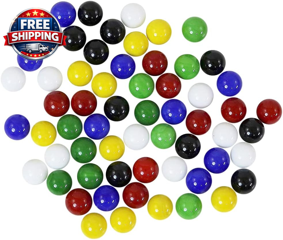 Mega 14mm Solid Glass Marbles – 60 Pieces for Chinese Checkers & More