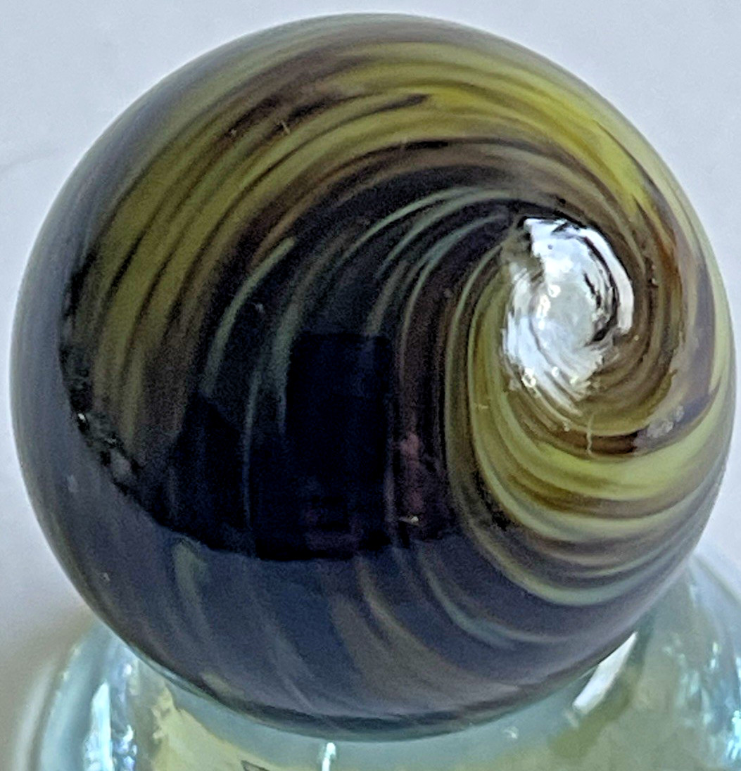 VTG 2000 EDDIE SEESE MARBLE 2nd YEAR SIGNED W/ FULL SIGNATURE 0.99″ DEEP COLORS