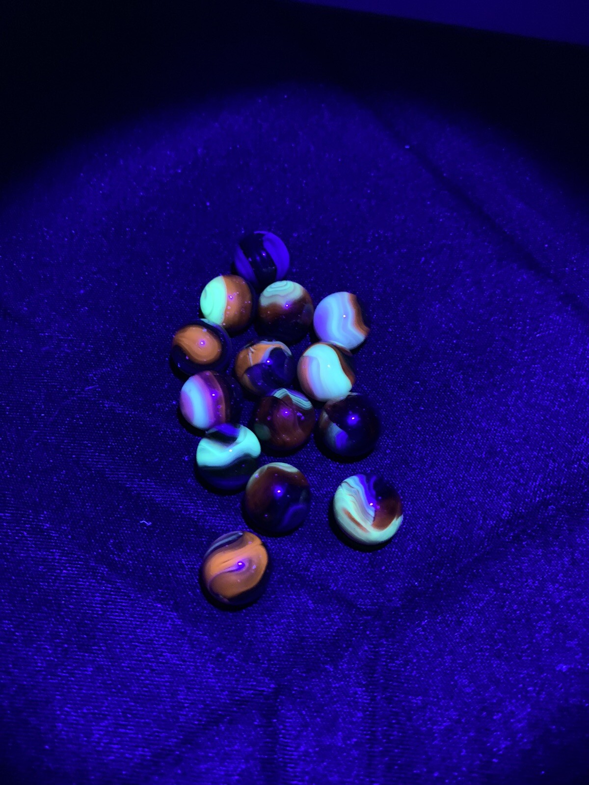 Lot of 10 Uranium/Cadmium Marbles 5/8