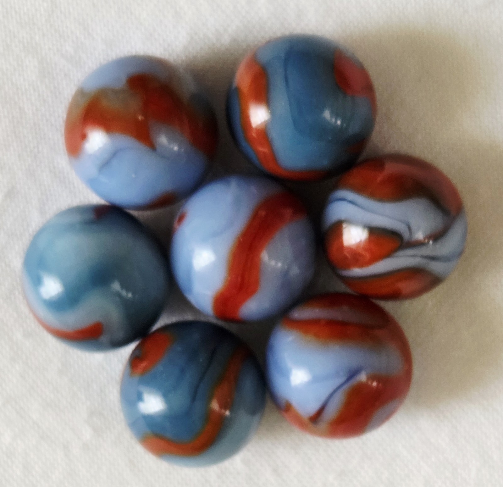 Spiderman Superboy Peltier Alley Agate WV Marble King Blue Red Swirl Marbles Lot