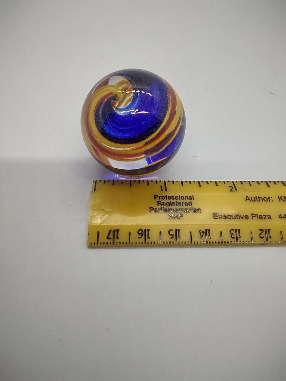 Wurlitzer Vintage Art Glass Hand Blown Marble 1″ Inch