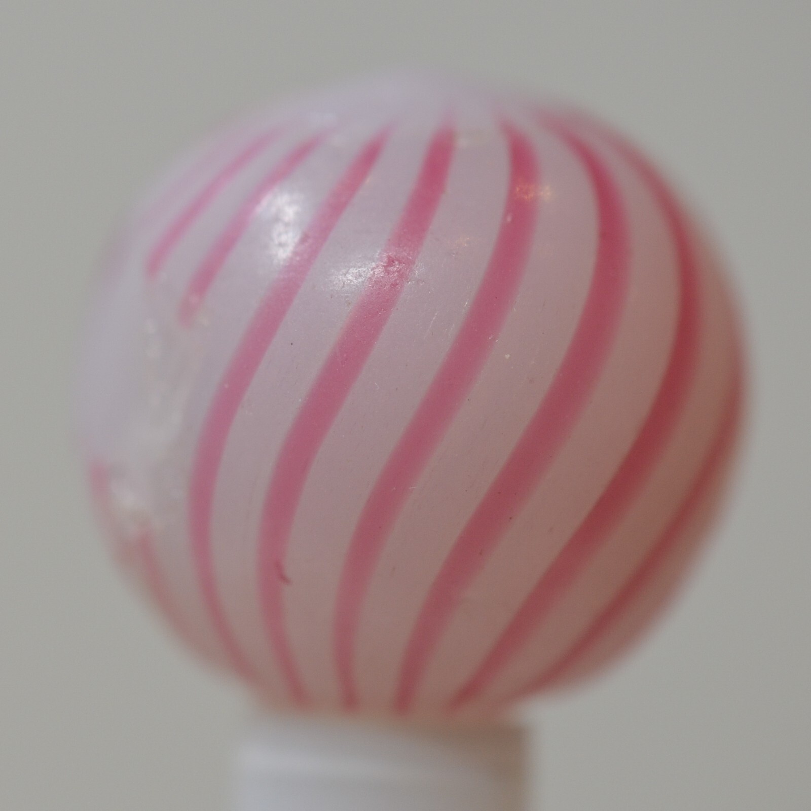 Handmade Pink Clambroth Marble, 11/16 in, Good+, Chip, Germany, 1860-1920, S1450