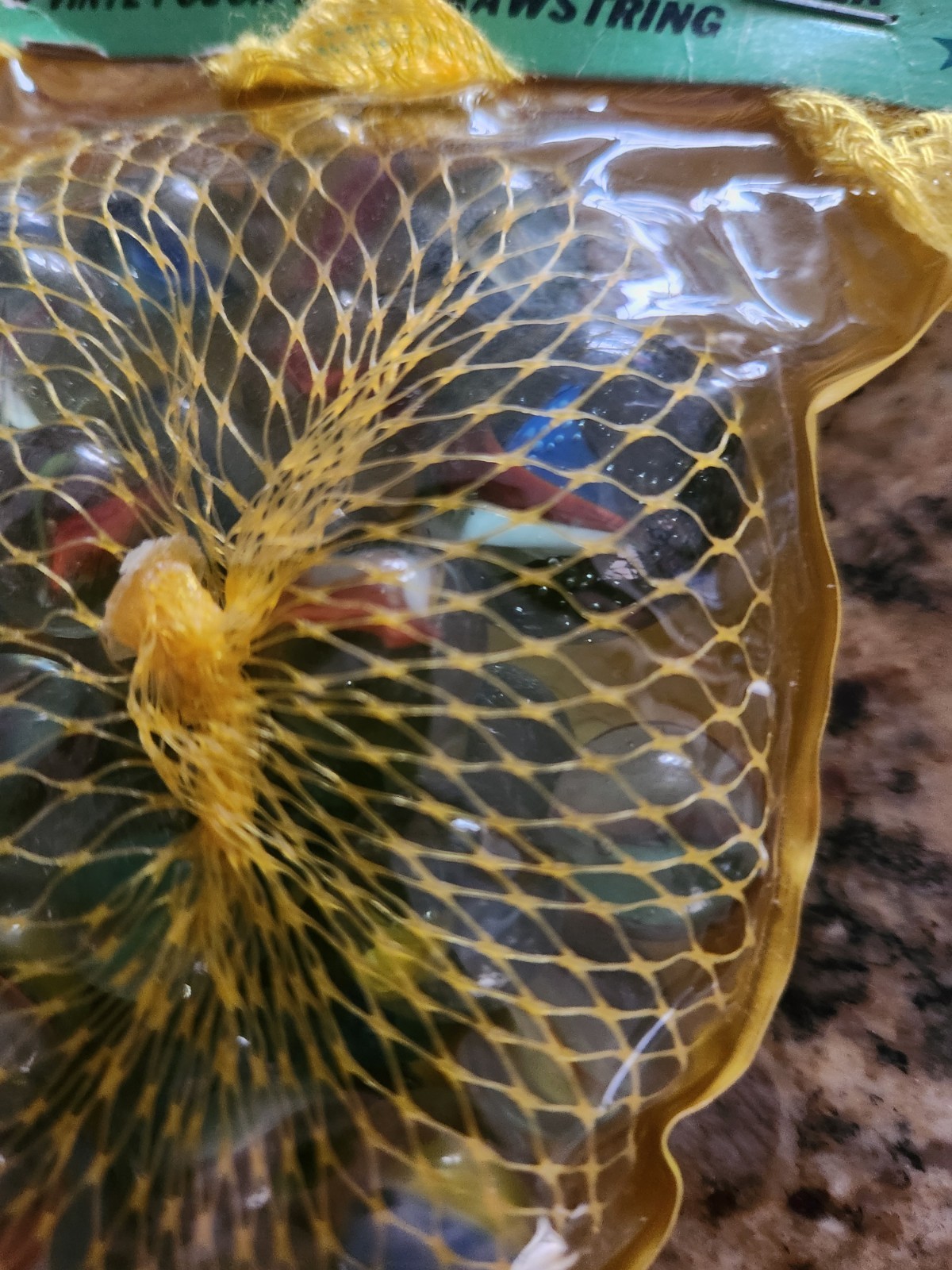 Marbles Cats Eye Glass NOS Vintage Vinyl Pouch with Drawstring Bag 8 Bags Lot