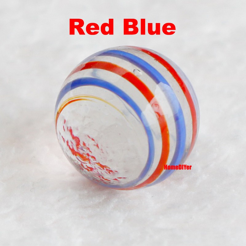 16mm Red Blue Glass Marble Balls for Kids Traditional Toys Game Party Decoration