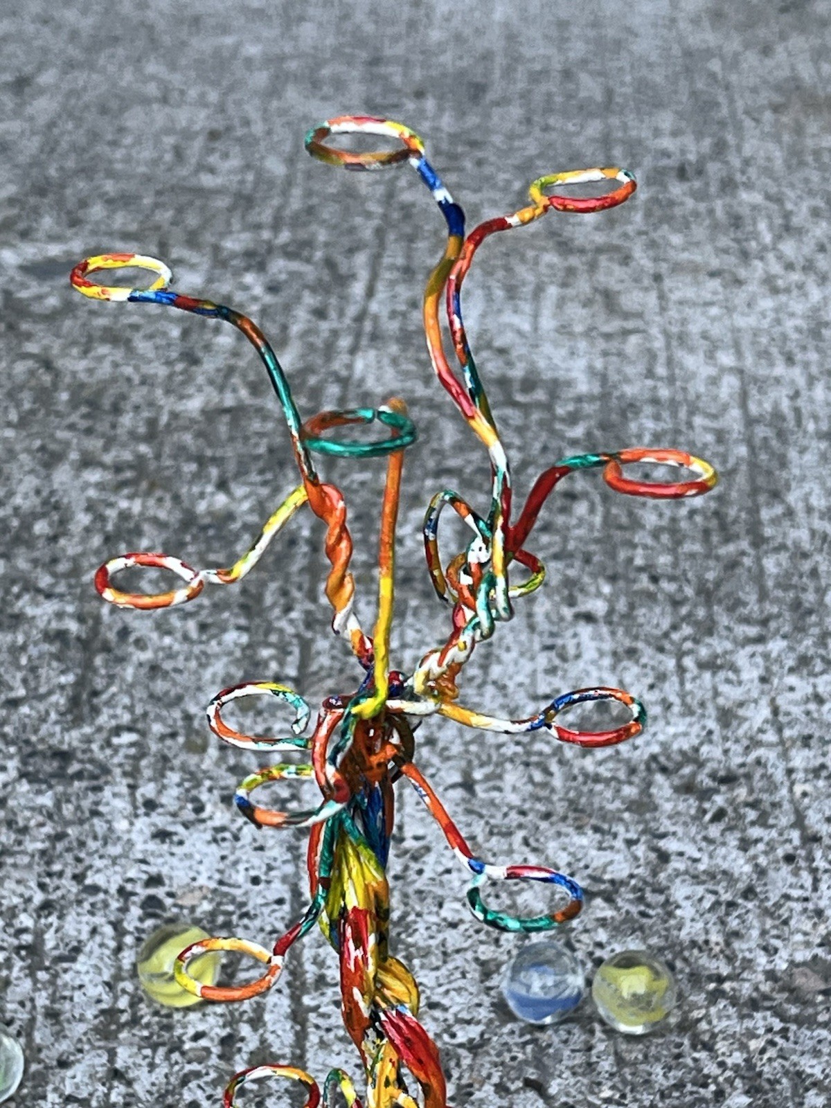 Marble Stand/Hand Made 7 “/100% Copper Wire,Acrylic &,Clear Coat. Marbles Inc.