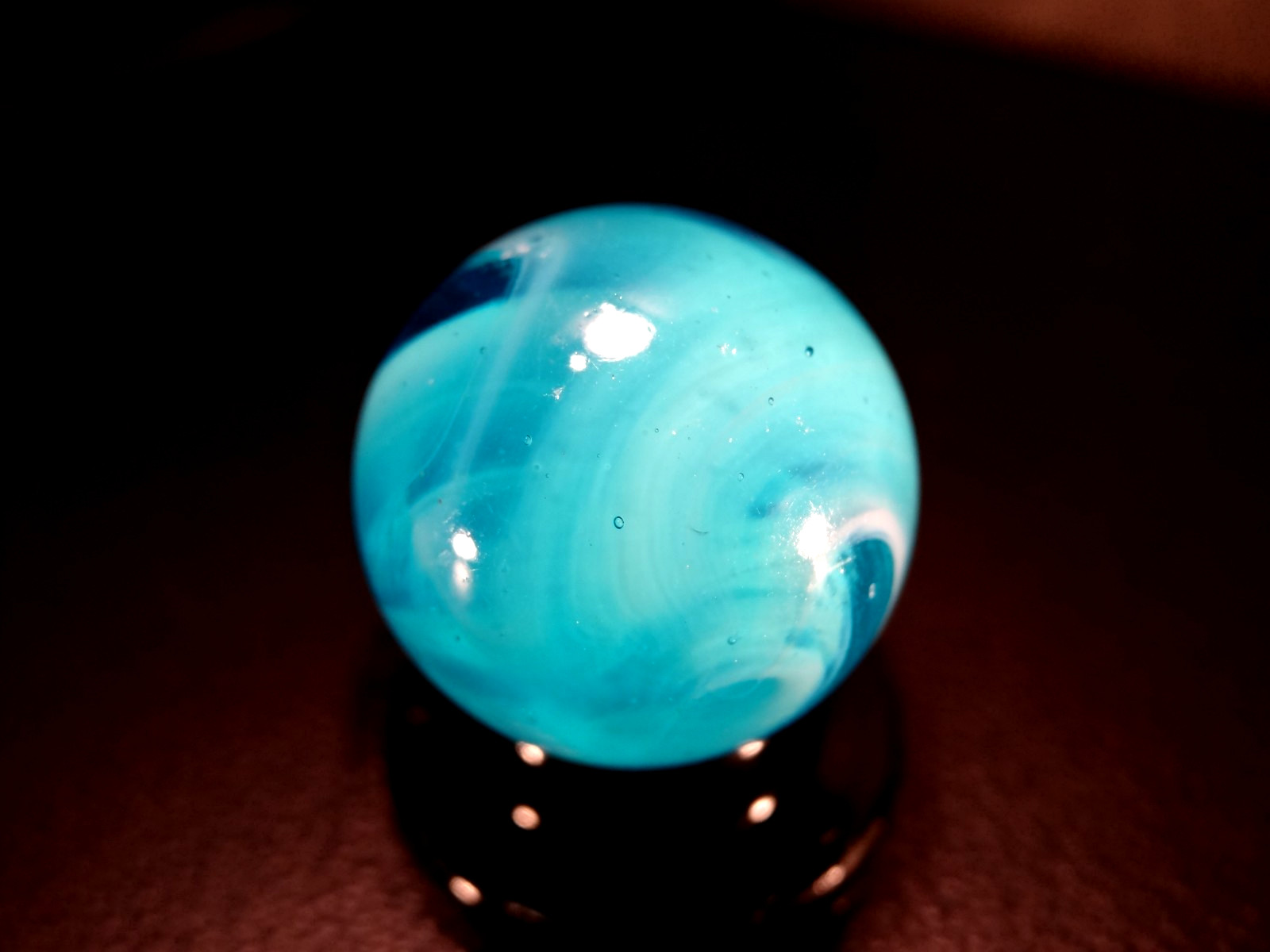 CHRISTENSEN AGATE AQUA * SHOOTER * R&T pattern w/Cutline WET MINT 💎