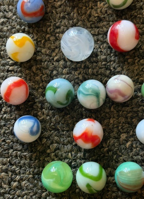 Estate Sale Lot of 73 Assorted Marbles Various