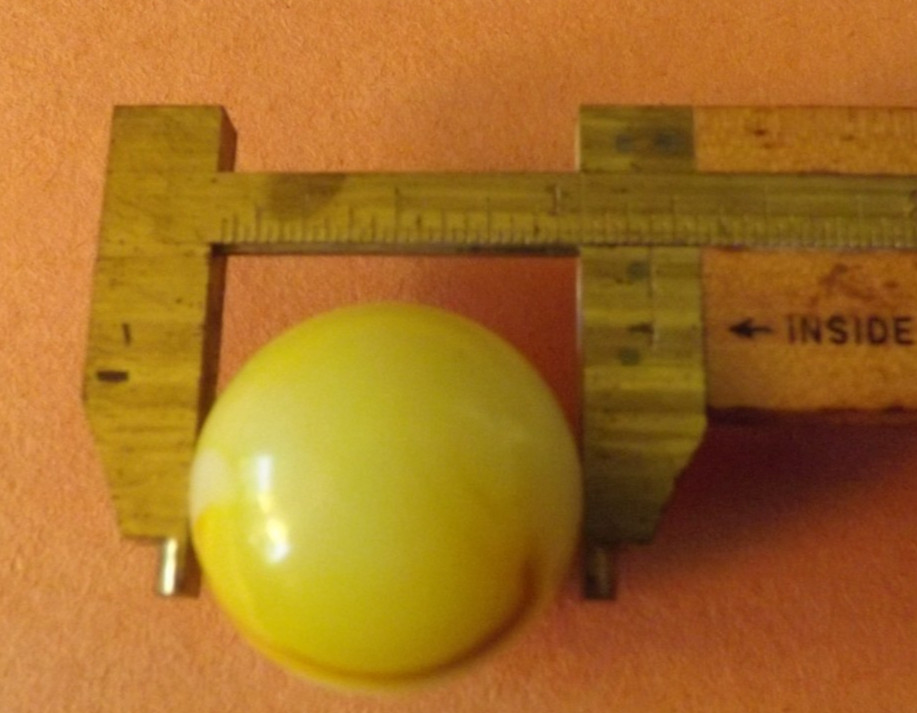Large Old Vintage Machine Made 1″ Egg Yolk Swirl Marble – Wet Mint – Akro