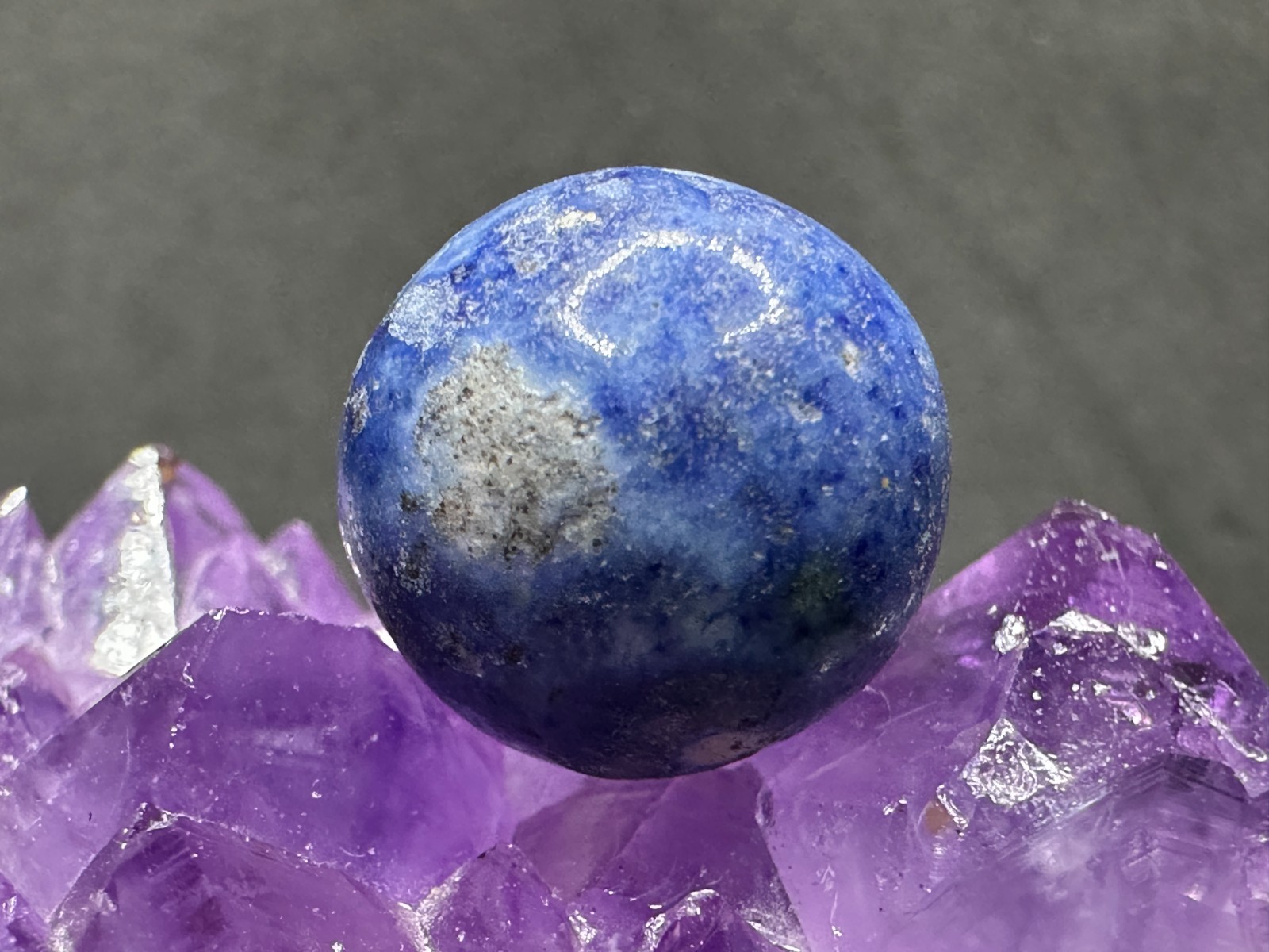 Classic Antique Vintage Handmade Clay Bennington Marble – Blue – .65″ Very Good!