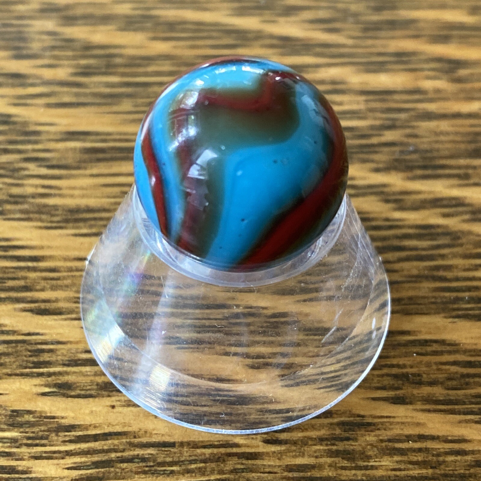 VTG Antique Marble Spiderman 3/4” Royal Blue Swirl