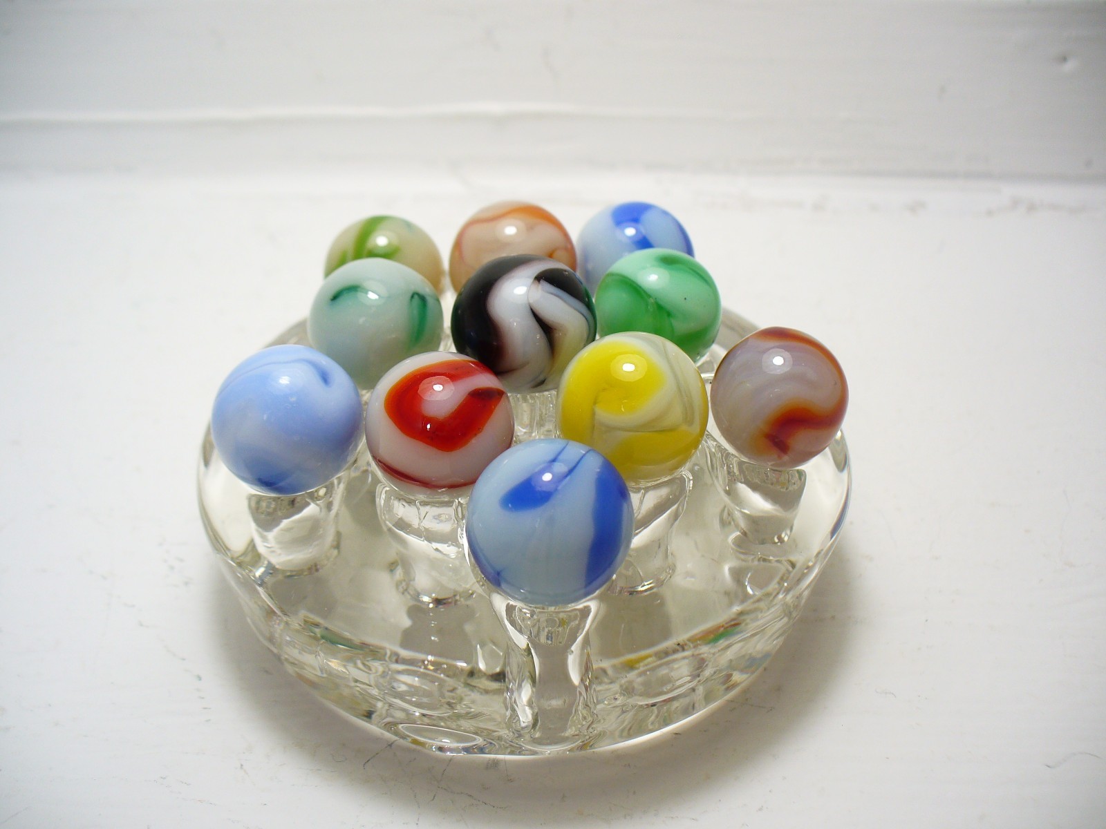 #1106 Marbles 11 pcs. Vintage West Virginia Swirls Alley, Champion