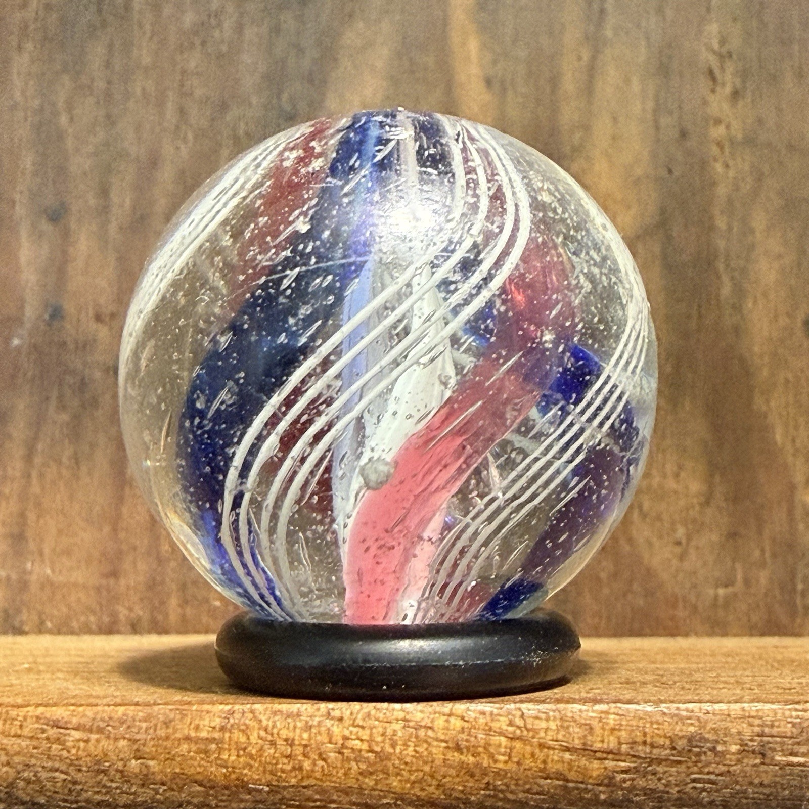 Antique German Handmade Divided Core Marble 27/32” Near Mint(+) | 281