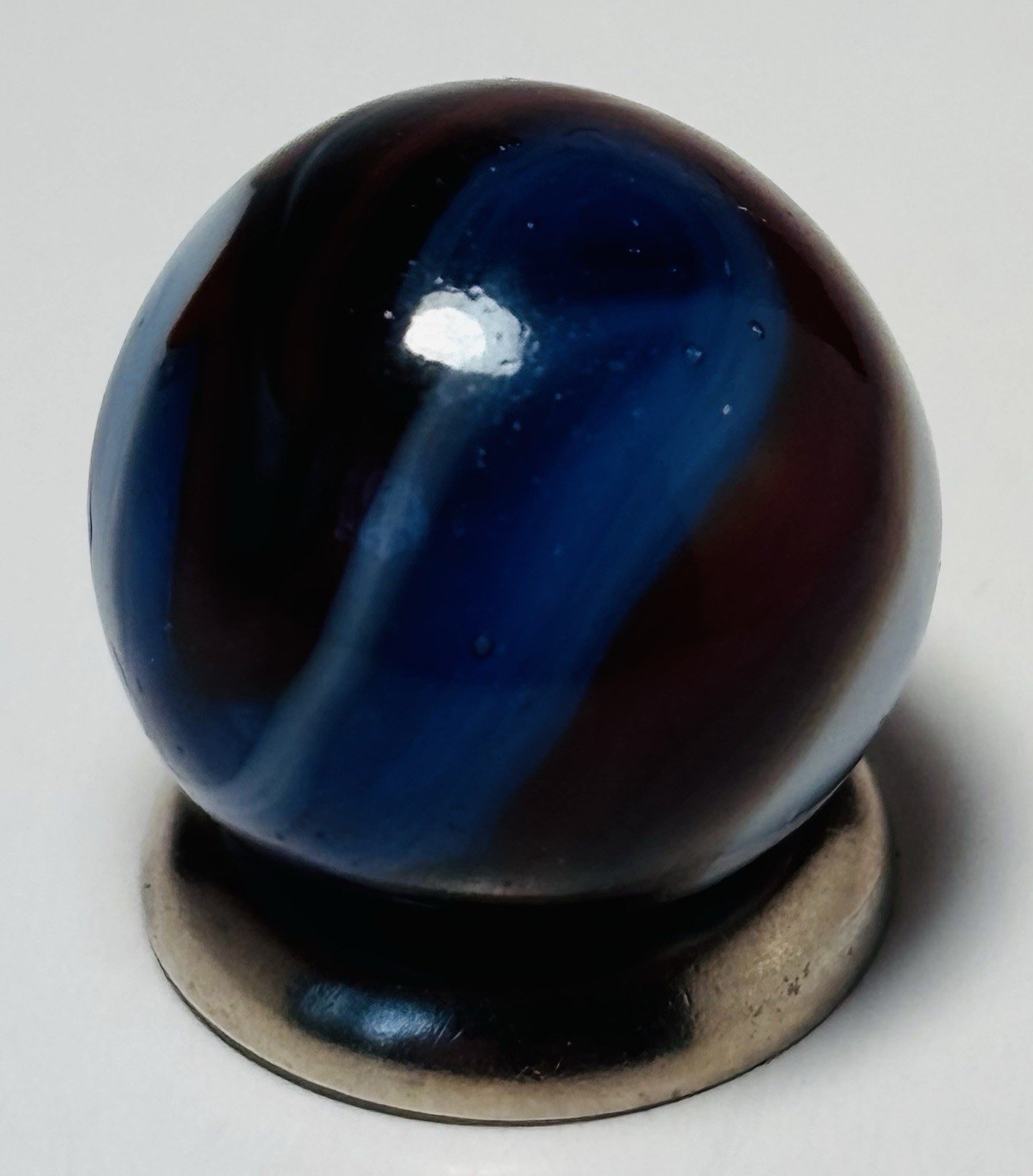 Peltier Glass Co NLR Burnt Liberty Marble .62 Mint Condition