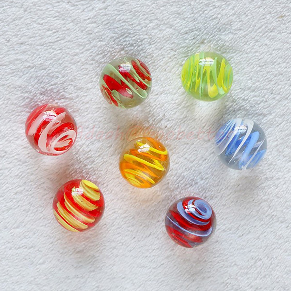 16mm 20mm Glass Ball Spiral Twist Marbles Kids Toy Game Vase Fish Tank Decor
