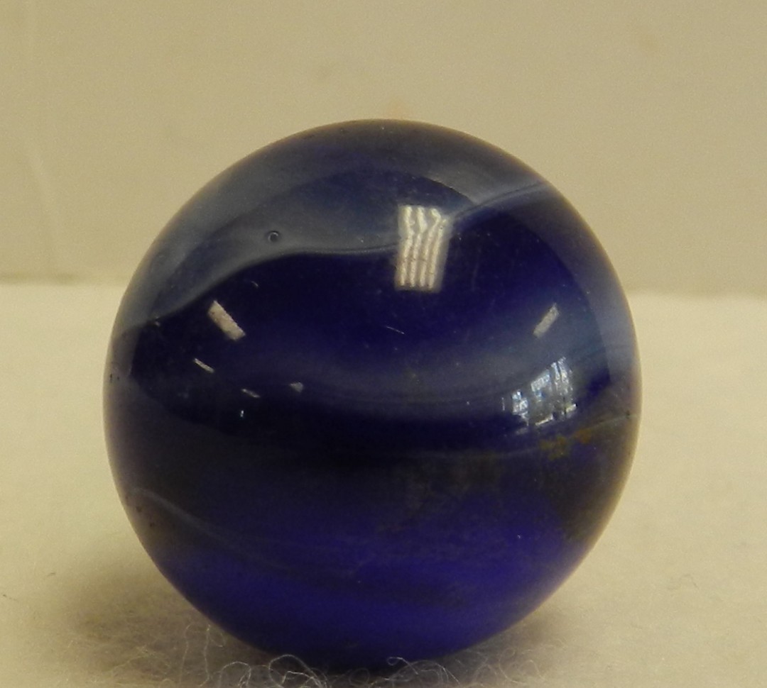 #21098m Vintage M.F. Christensen Number 9 Slag Marble .85 Inches NM
