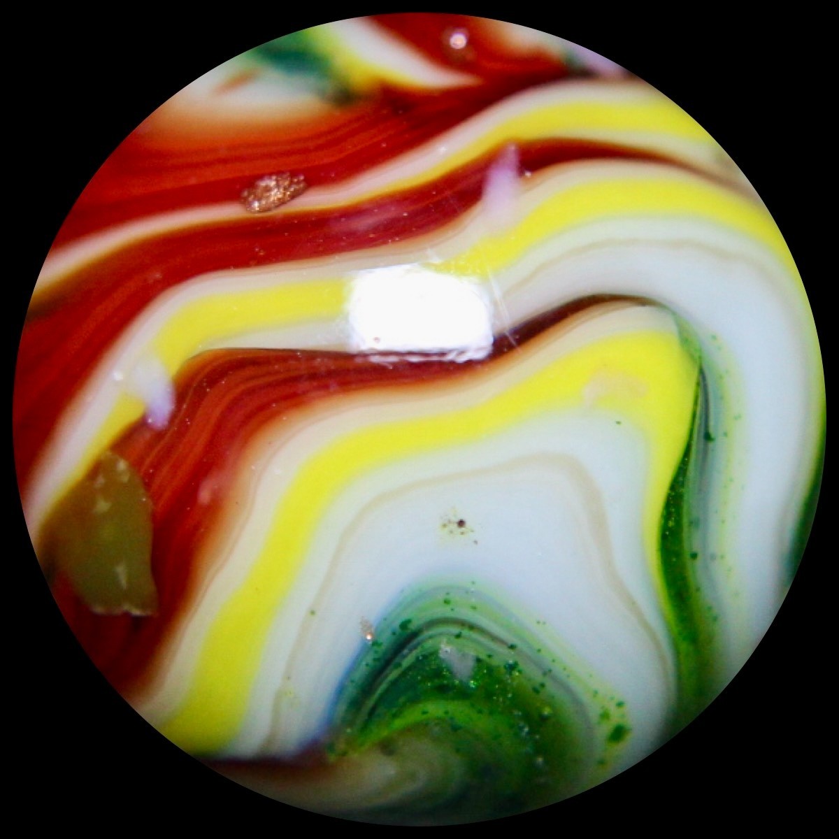 JABO Indian Summer Collector Series: Red, Green & Yellow Stoplight Flames Guinea
