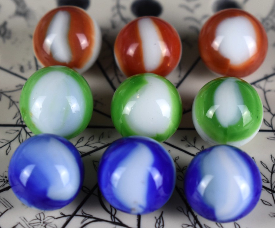 Vintage Marble King Rainbow Lot – 1″ Shooter /Boulder and x12 Standard Size