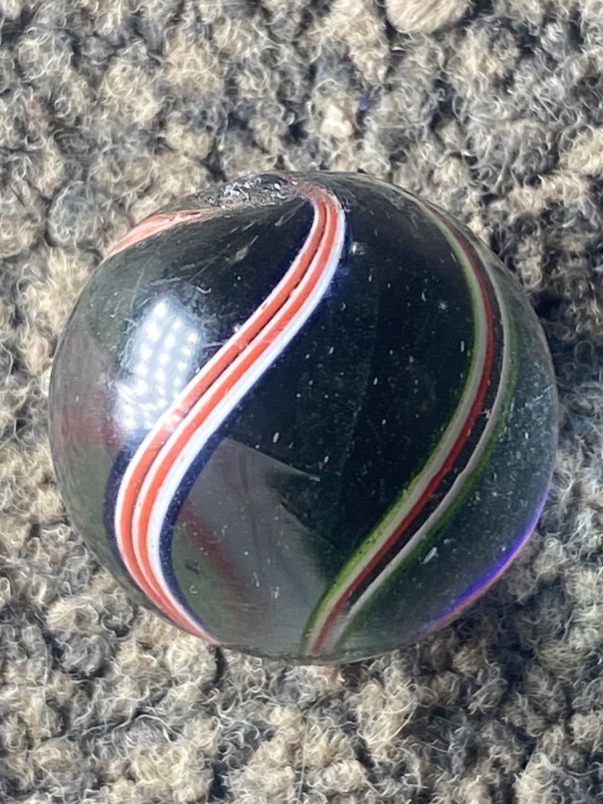 Antique German Marble banded transparent shooter 20mm 0.80 WET MINT