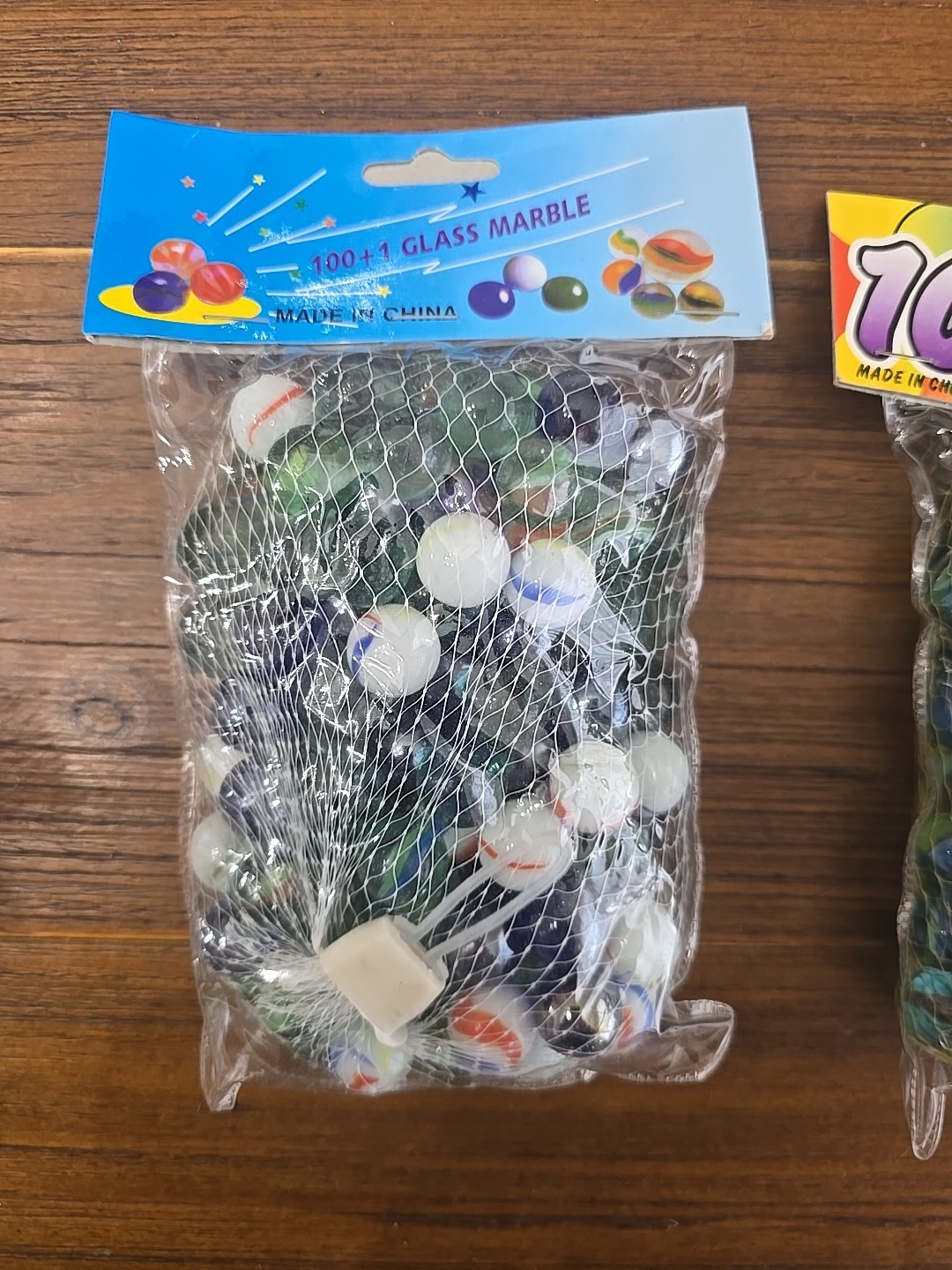Glass Marbles Lot 3 Bags With Nets 225 Pieces