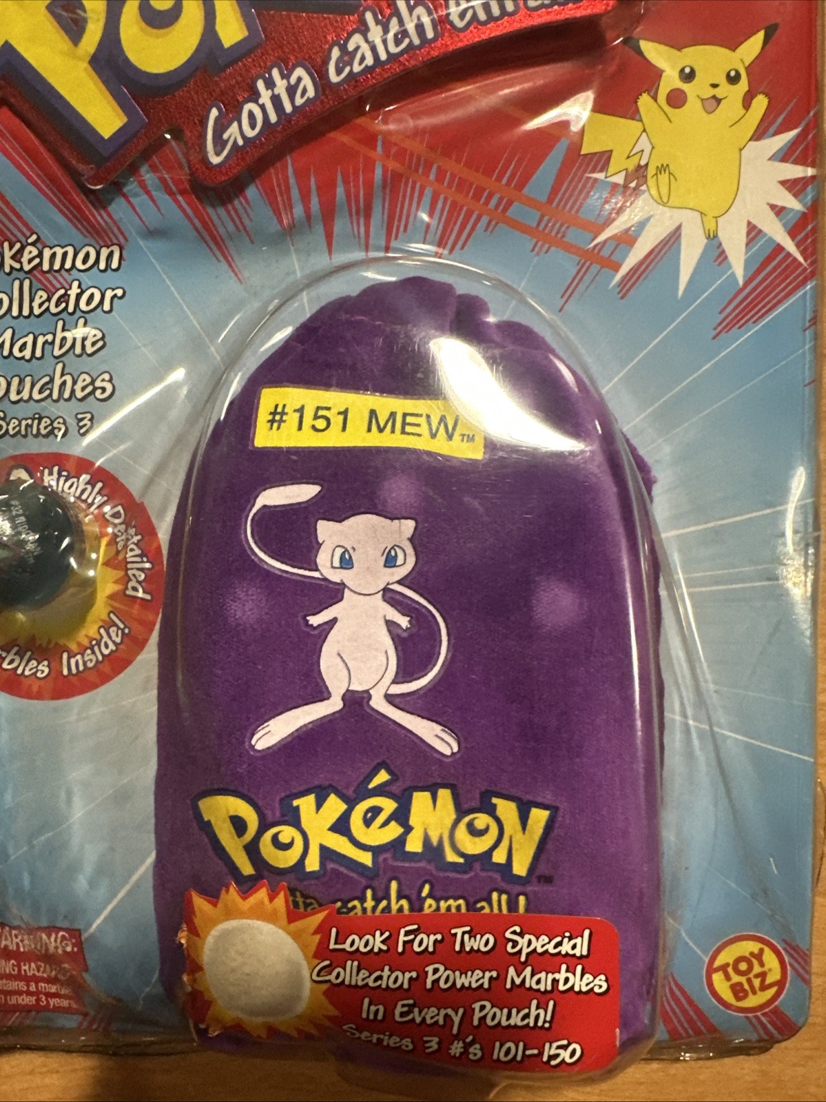 Vintage Pokemon Collector Marbles #151 Mew with #32 Nidoran Sealed