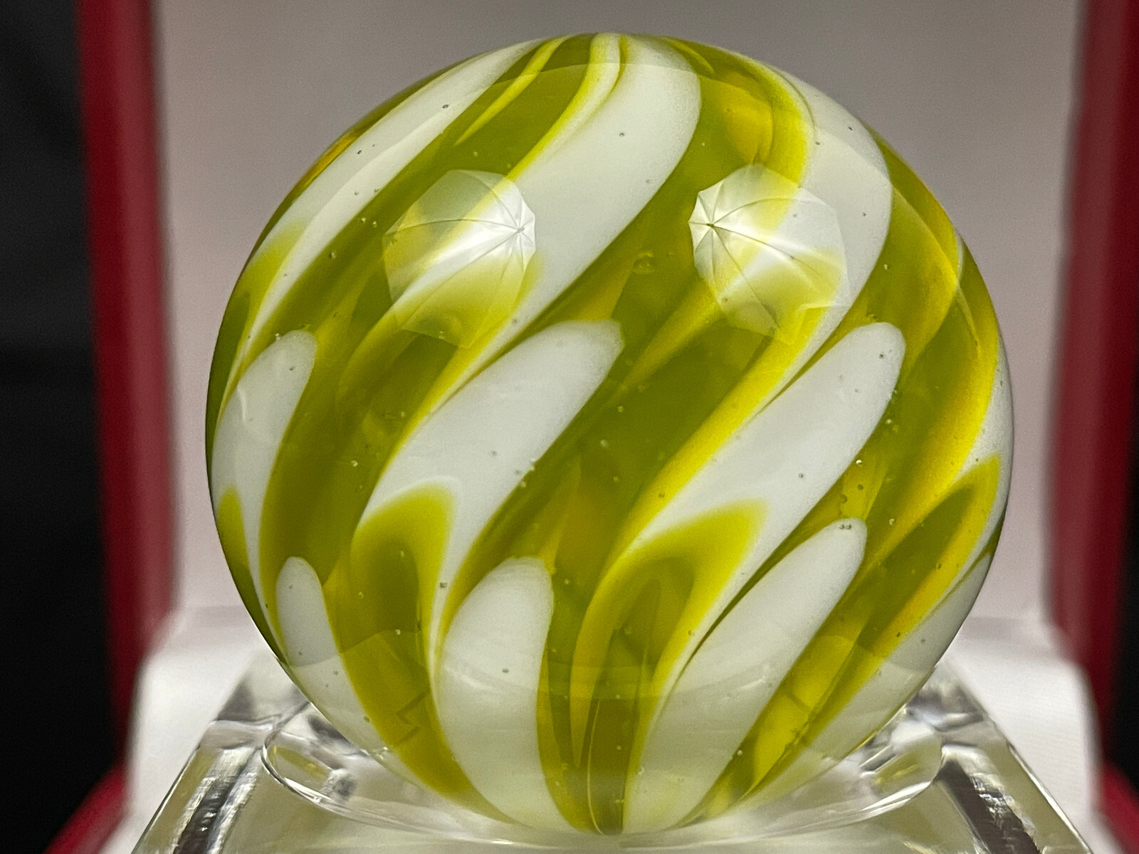 Rick Davis Glass Art Marble 1.46″ Signed #41