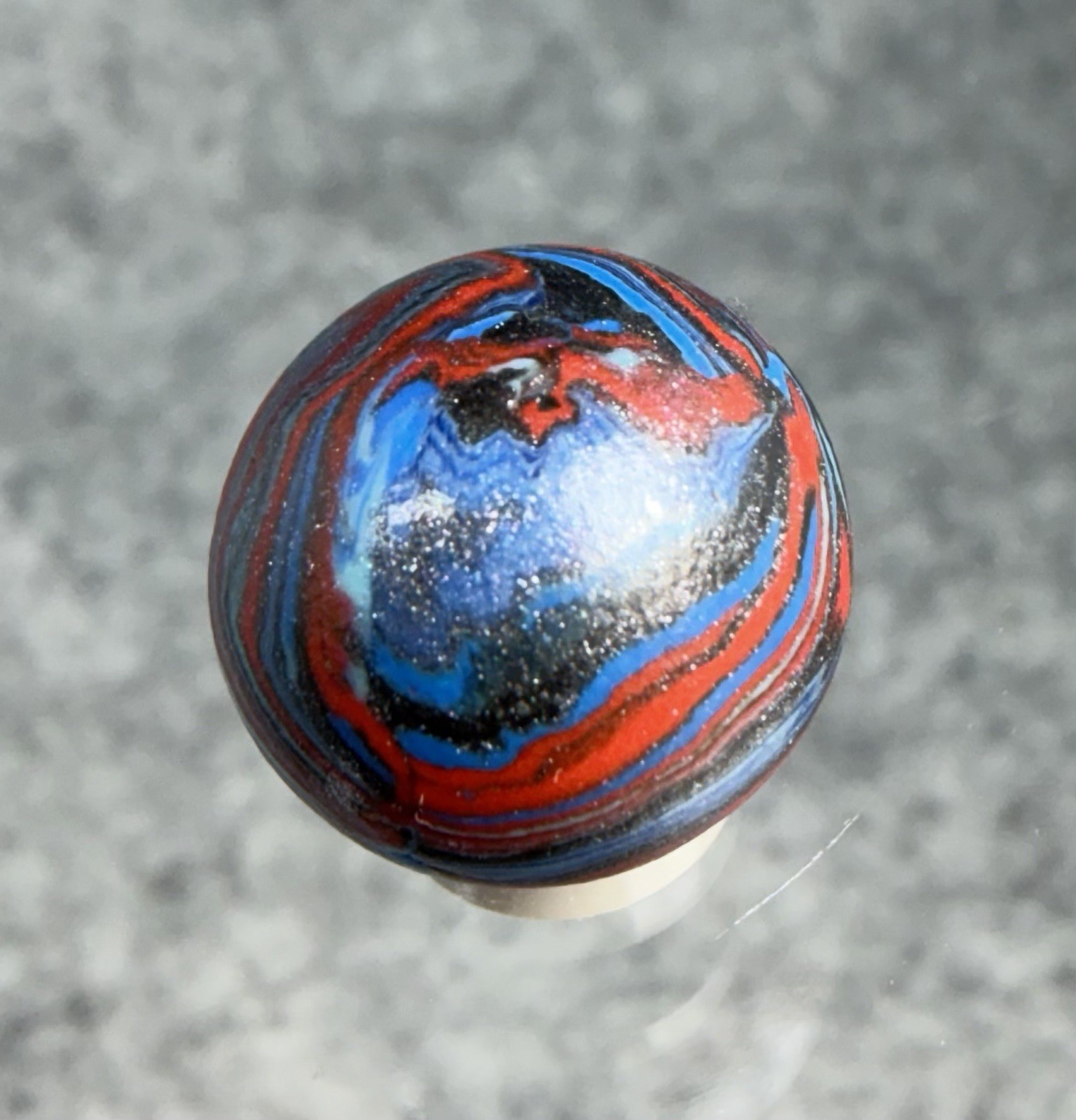 Handmade Marble – CAC Fantasy Striped Opaque- Amazing Spider-Man