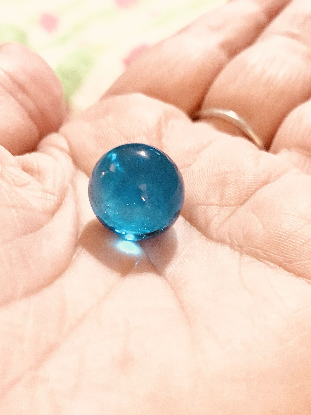 Lot Of 130 Transparent Turquoise Blue Marbles 5/8”