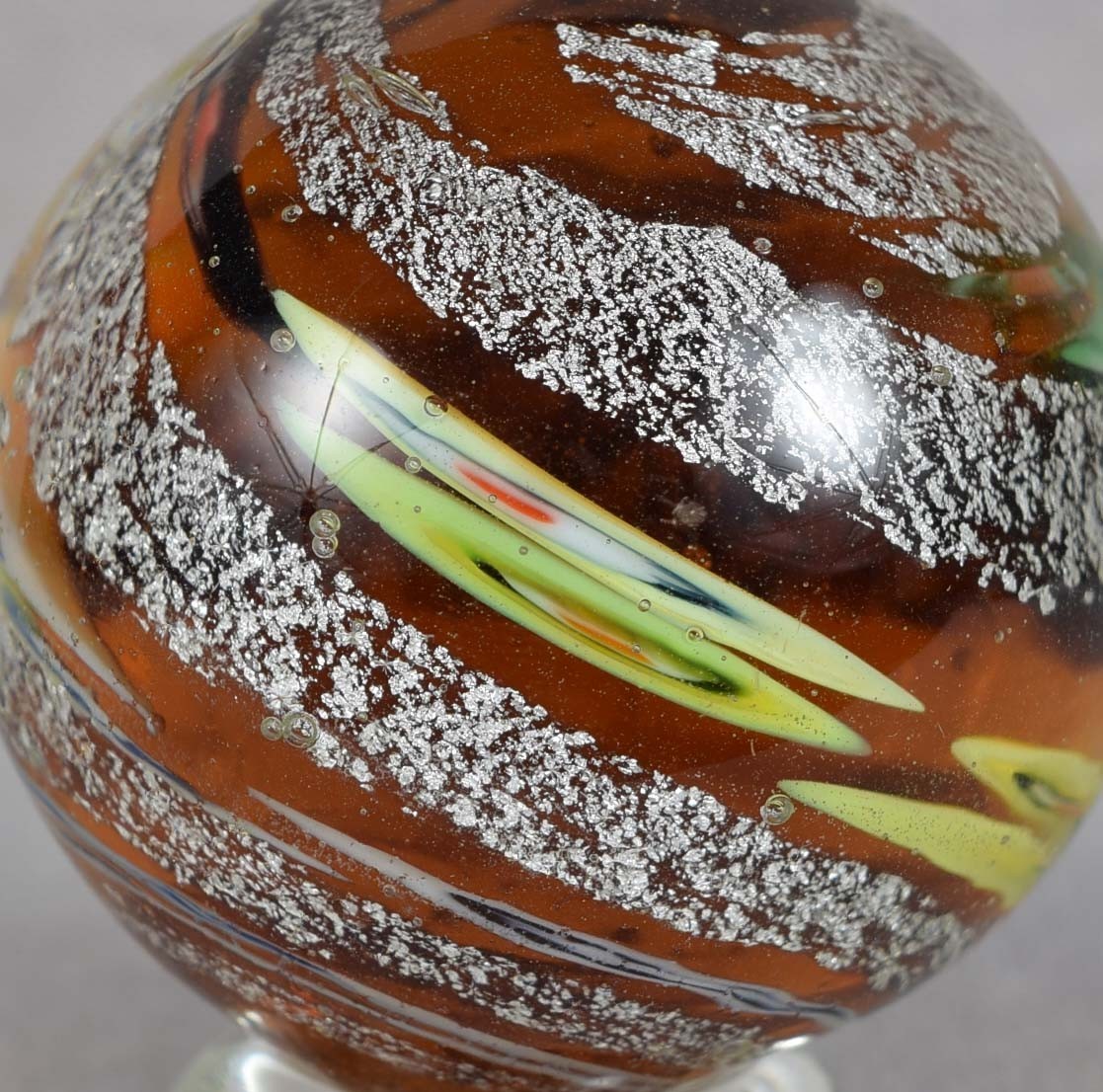 1987 LUTZ glass MARBLE signed AC