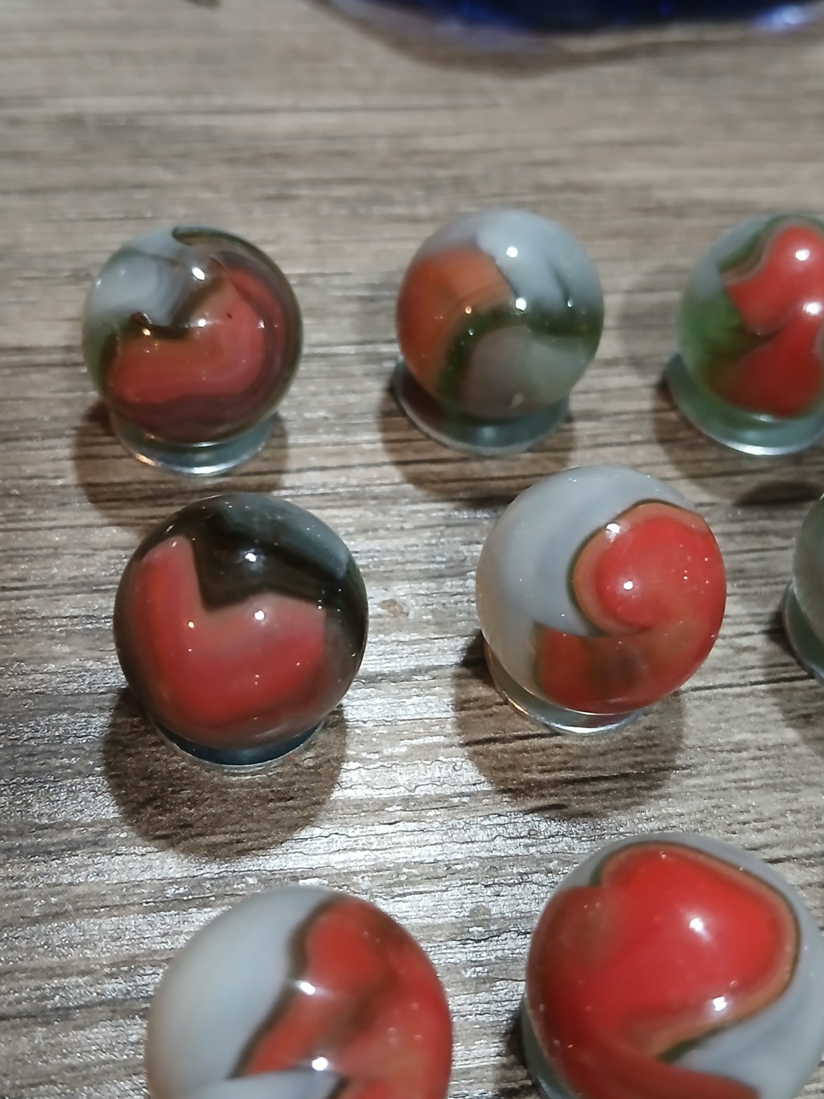 Vintage Vitro Agate Tri-lite Elite Exotic “Fancy Conqueror” Lot Of 17