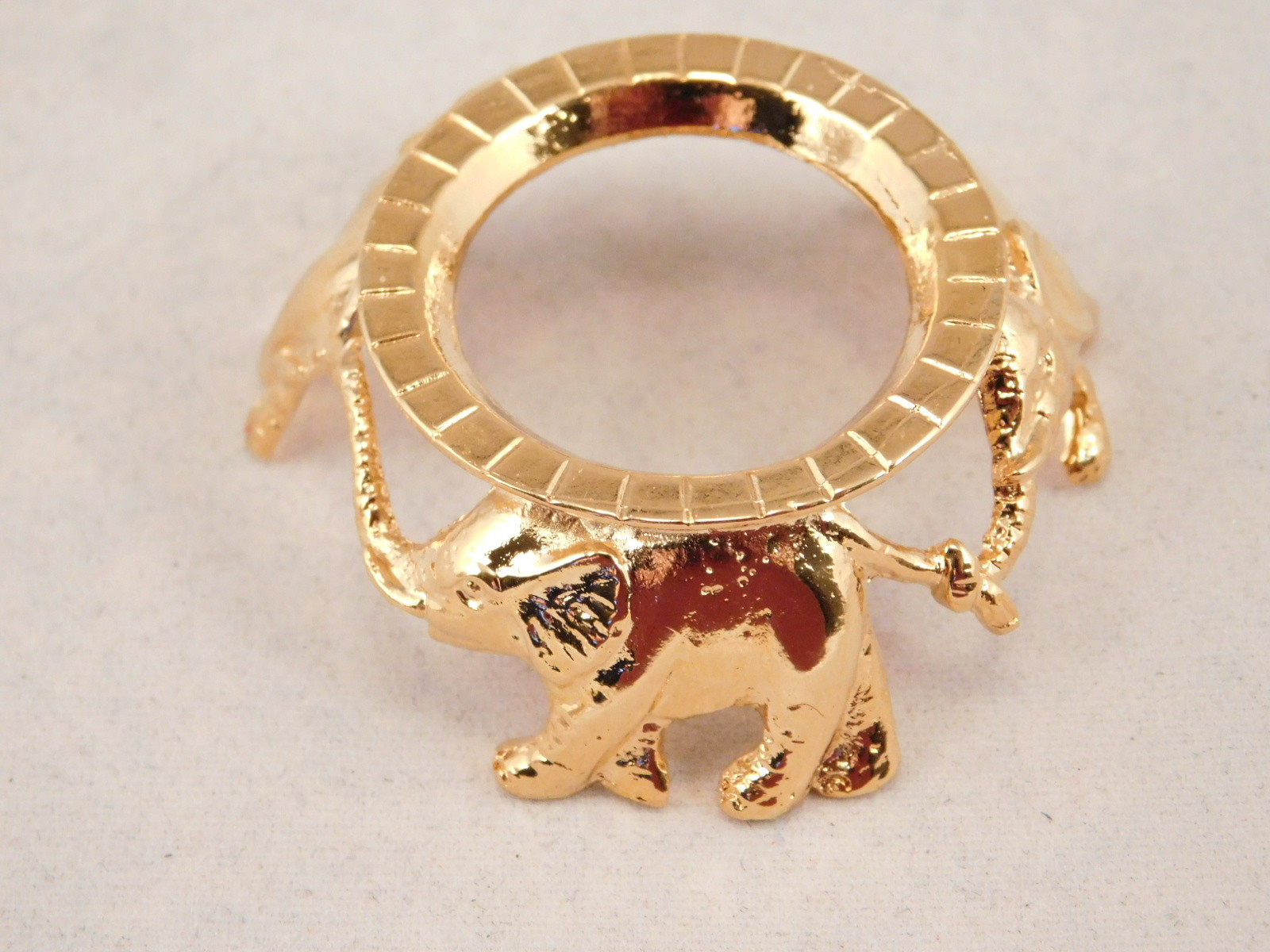 Sphere Display Stand ELEPHANT Design Small Size Gold Color