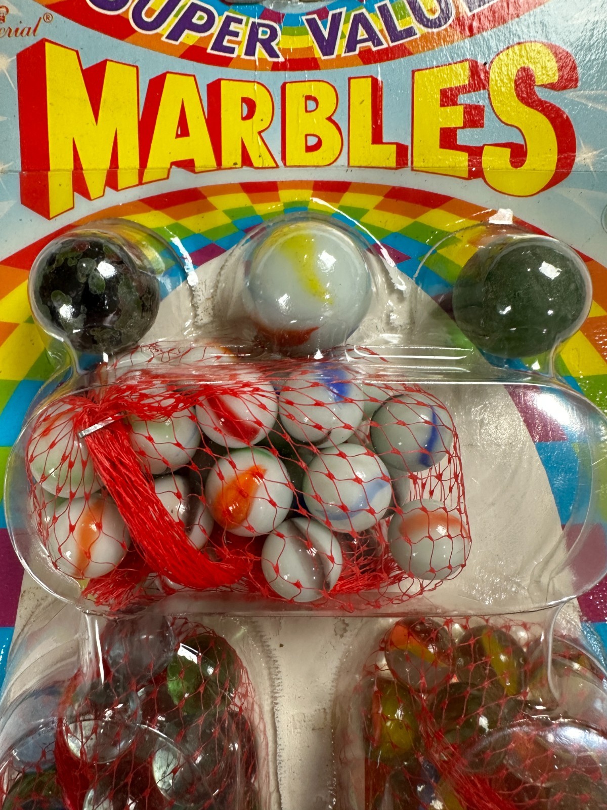 Lot of 2 Imperial Toy Corp 75 Marbles with 3 Super Shooters No 6853 1988
