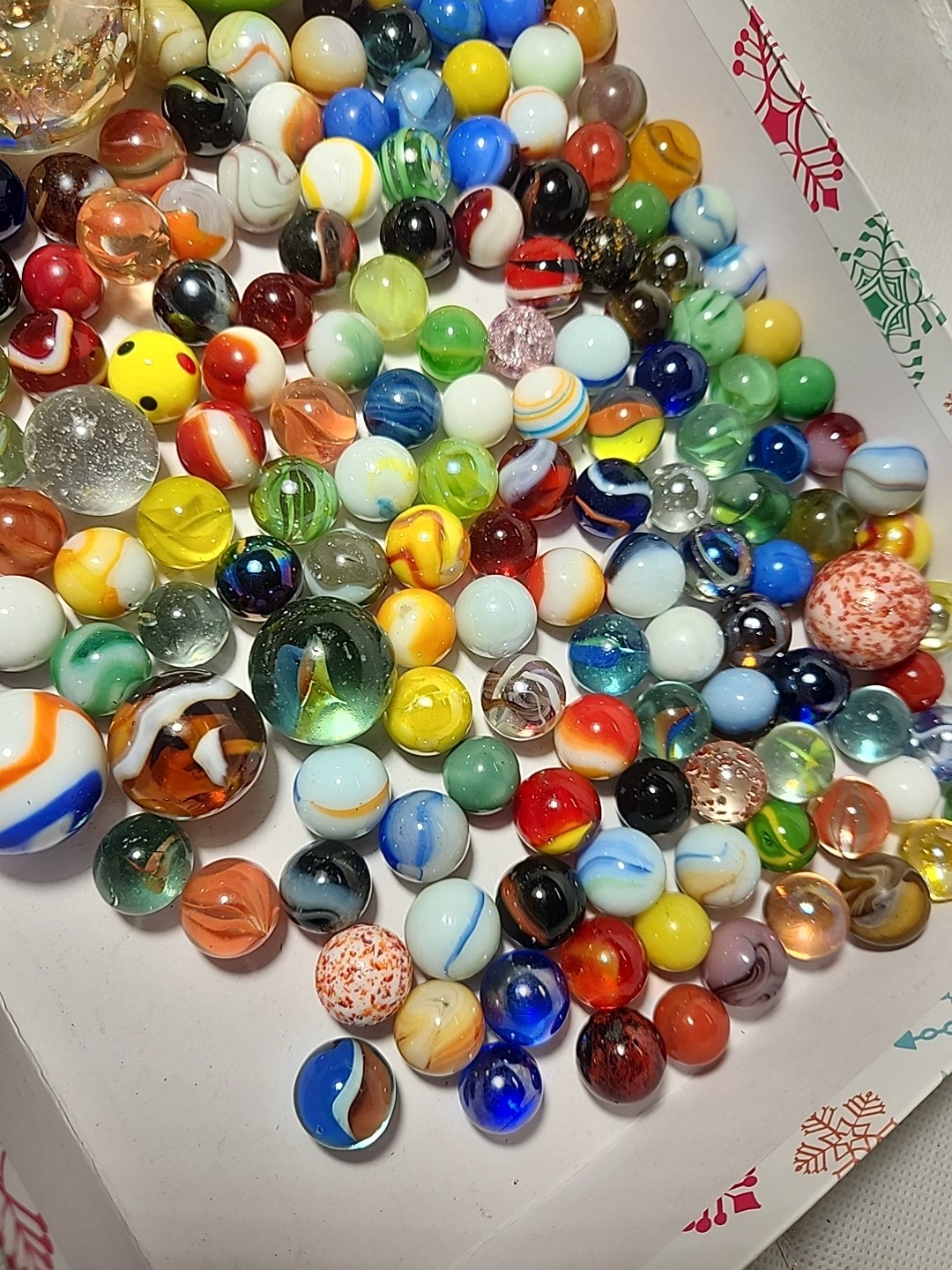 3lbs Fancy & Common Marbles Shooters Toe Breakers New & Old Rare Mix You Get All