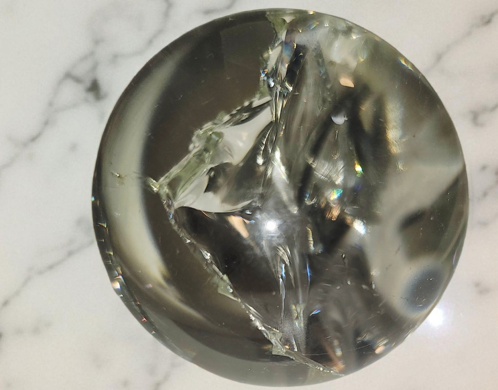 50 mm Clear “Cracked Ice” Jumbo Marble HUGE