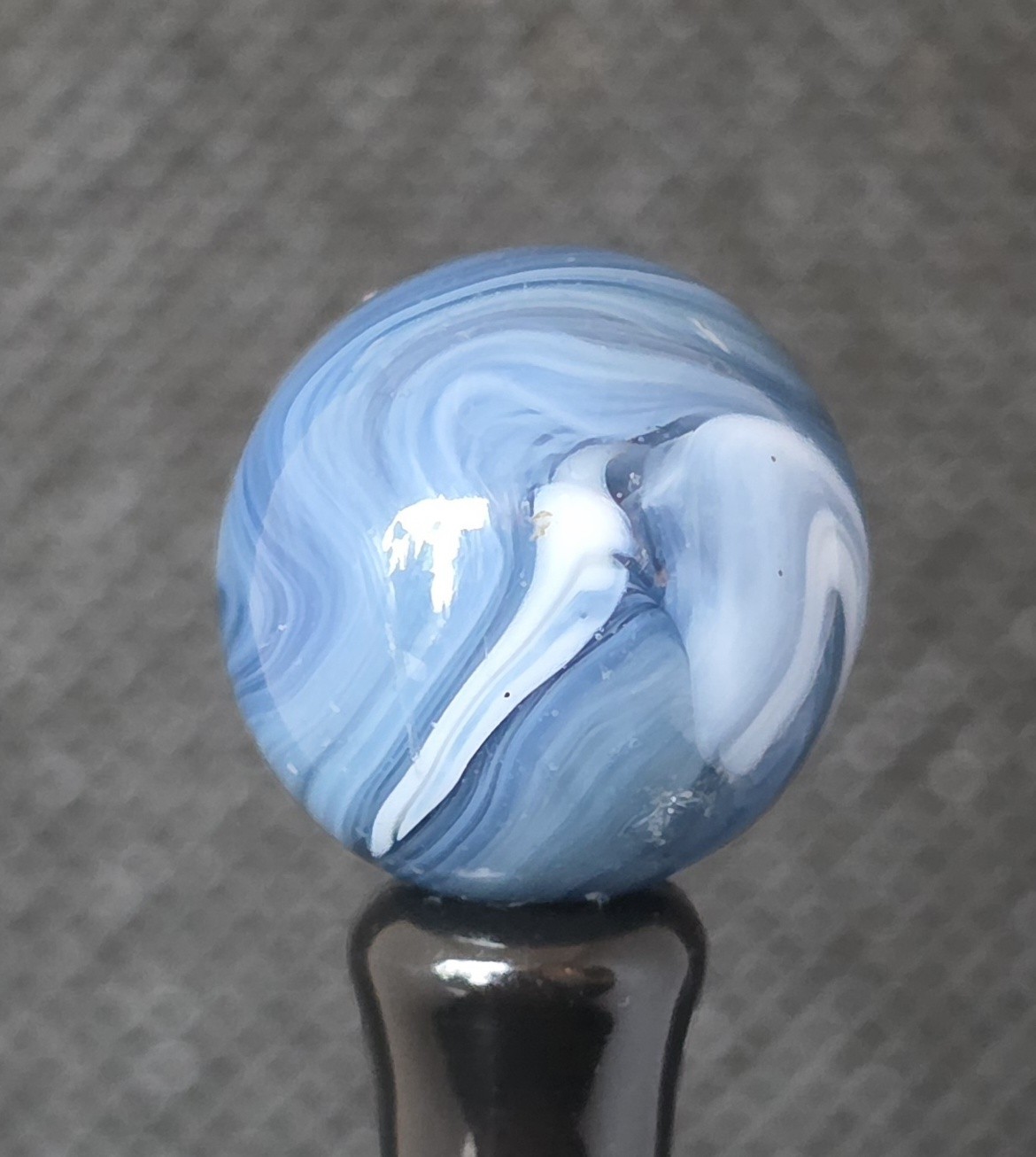 VINTAGE CAIRO NOVELTY BLUE TITANIUM MARBLE MINT- 0.63″