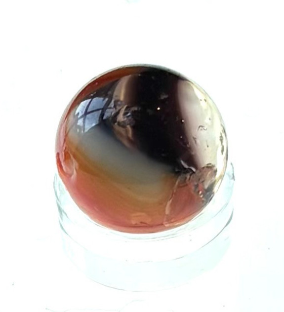 VTG Glass Marble Maybe Master Tiger Eye? Approx. .62″ Very Chipped! #21 As Is