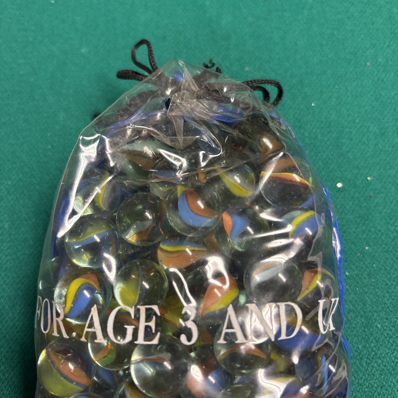 Vintage Glass Marbles Cats Eyes In Original Packaging