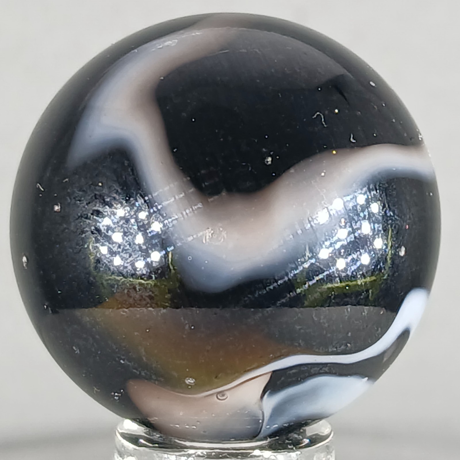 Large Vacor Zebra Marble .97 Inches Near-Mint Condition Condition