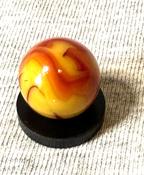 Vintage Marble – Orange-Red-Yellow Flame Dragon Swirl (?) 0.60