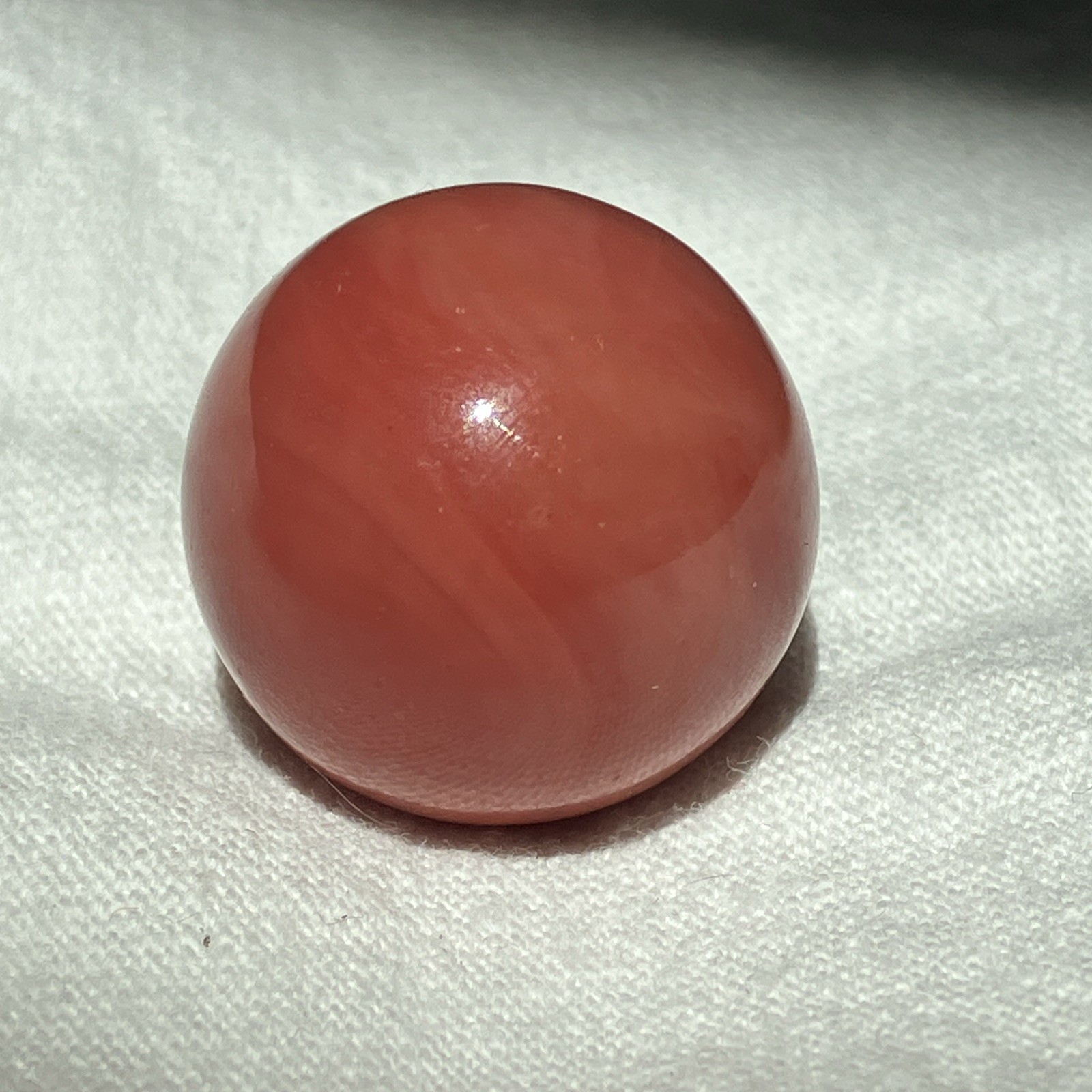 Vintage Vitro Agate Marble Tomato Large .85 Glass marble
