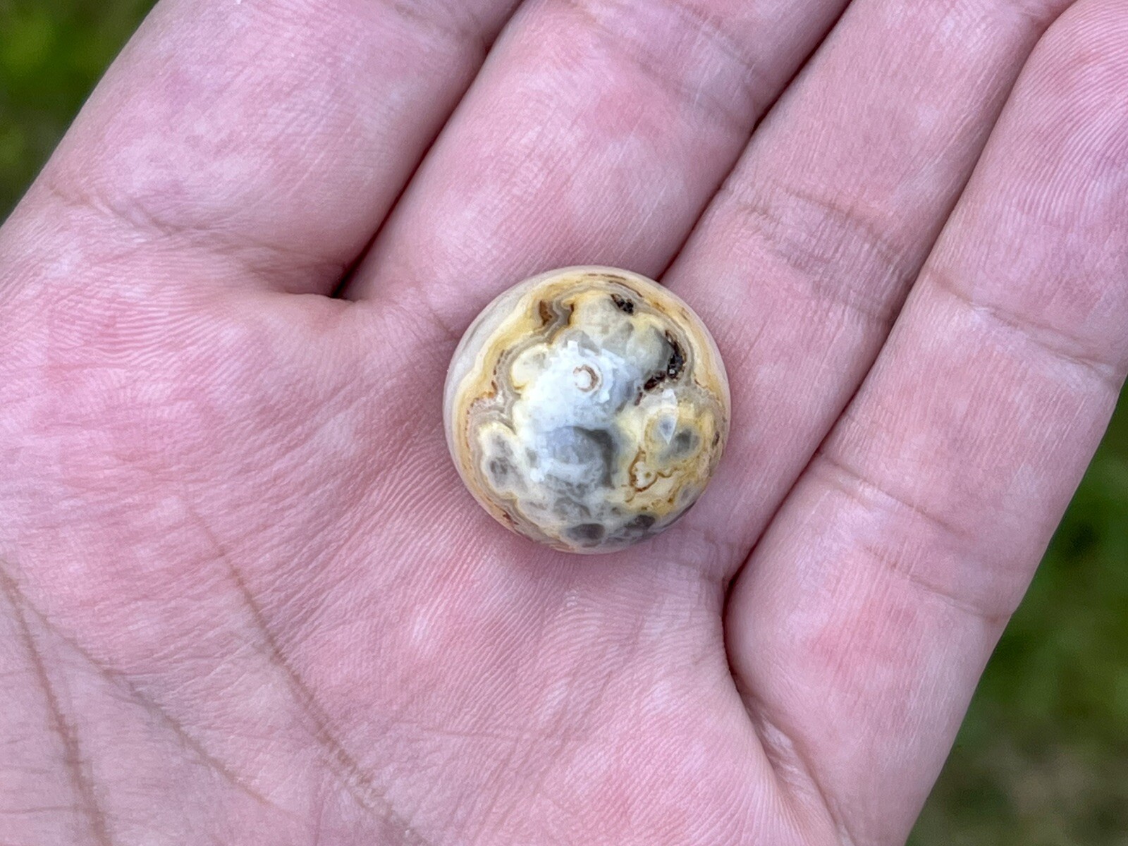 Nice! Natural Stone Agate Quartz Multi Color Swirl “Marble” Sphere Crystal Ball