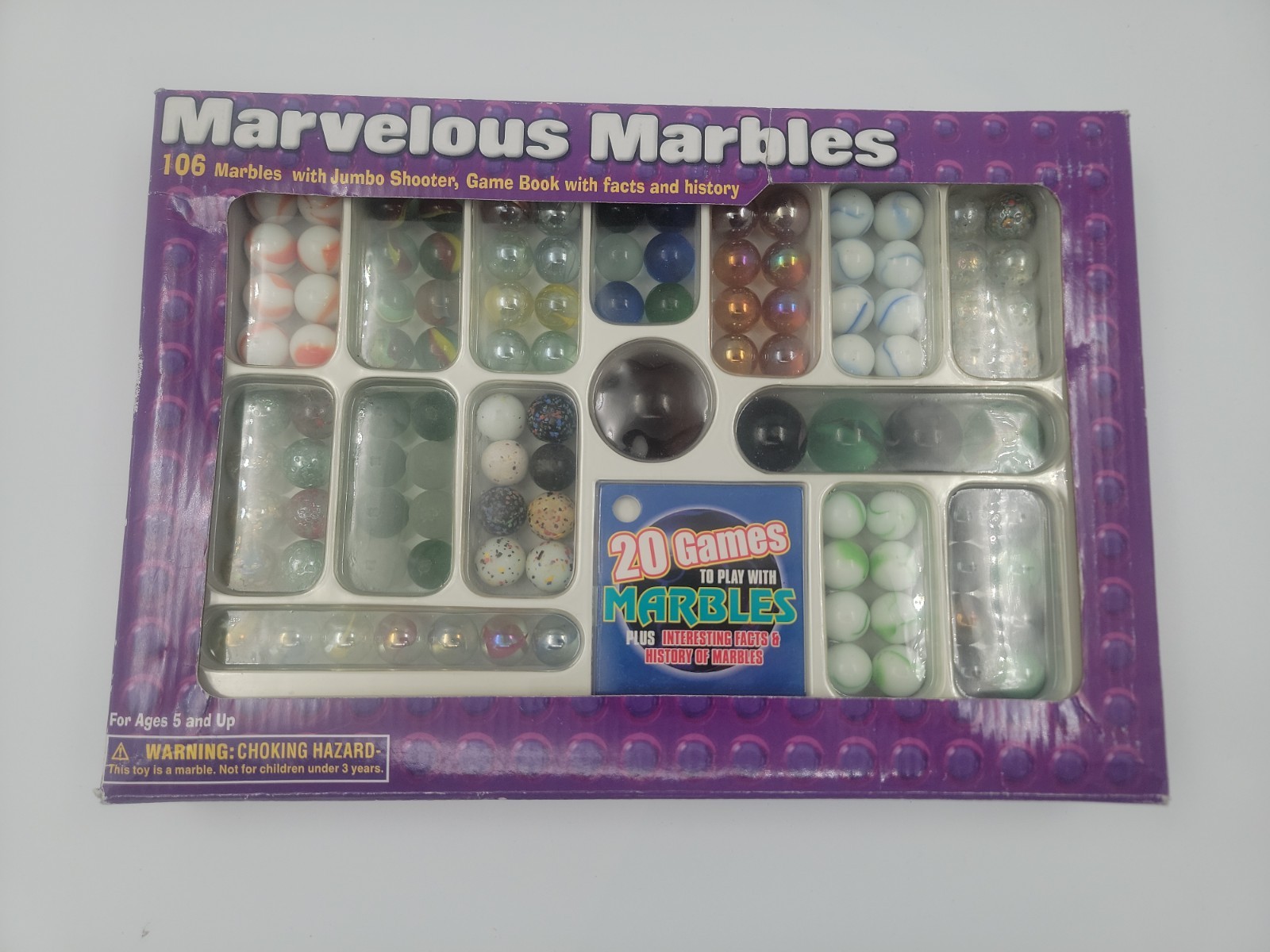 Vintage Marvelous Marbles with 106 Jumbo Shooter Game Book