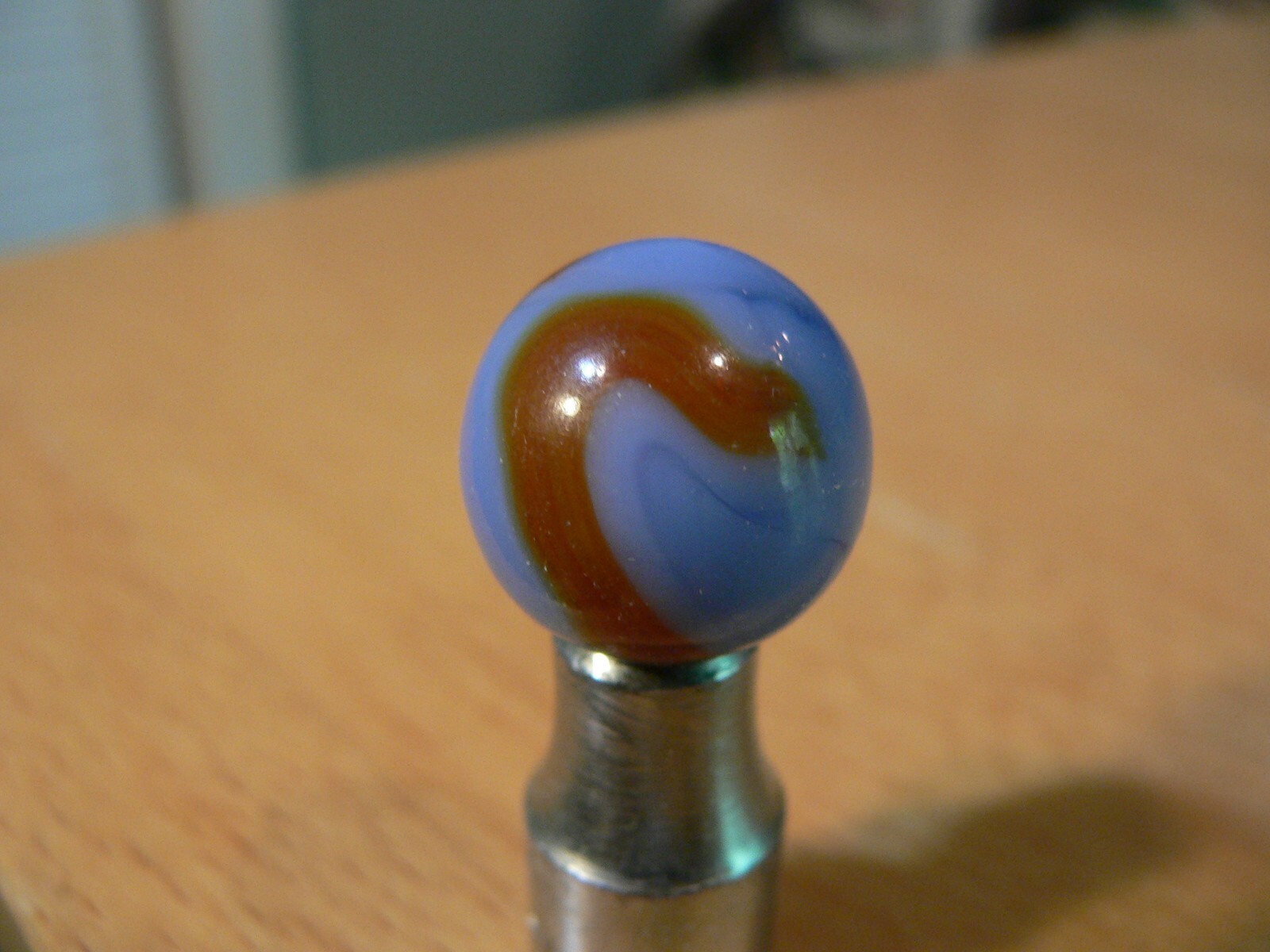 Vintage Pre 1960’s Marble 5/8″ Ravenswood/Alley Oxblood Superman Swirl