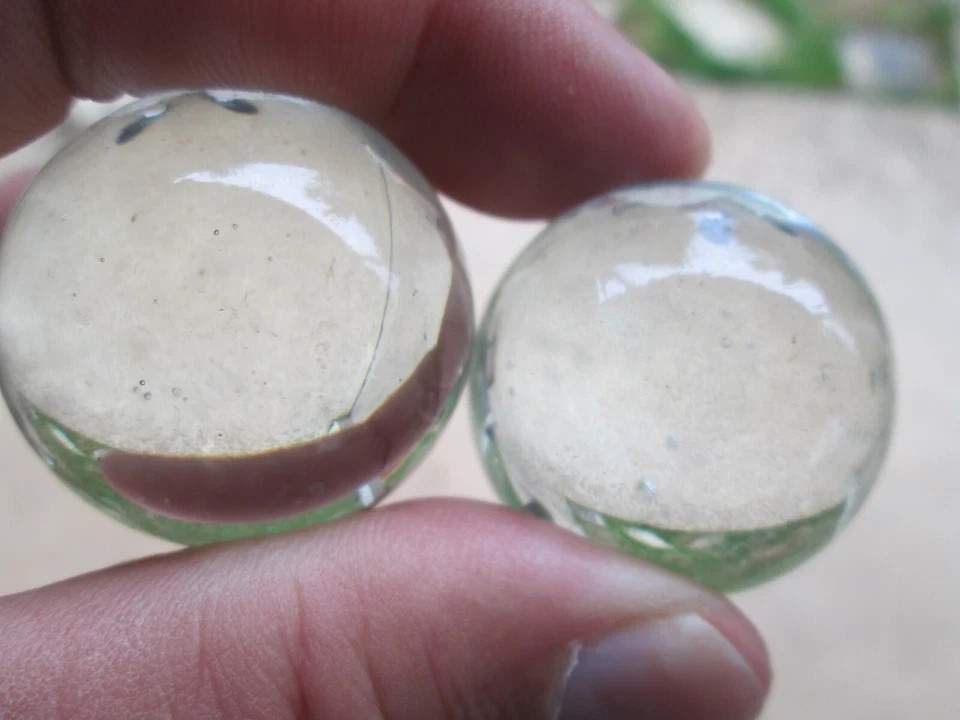 2 MAMMOTH 1 3/8 INCH 35MM ICE CLEAR BY VACOR / MEGA MARBLES