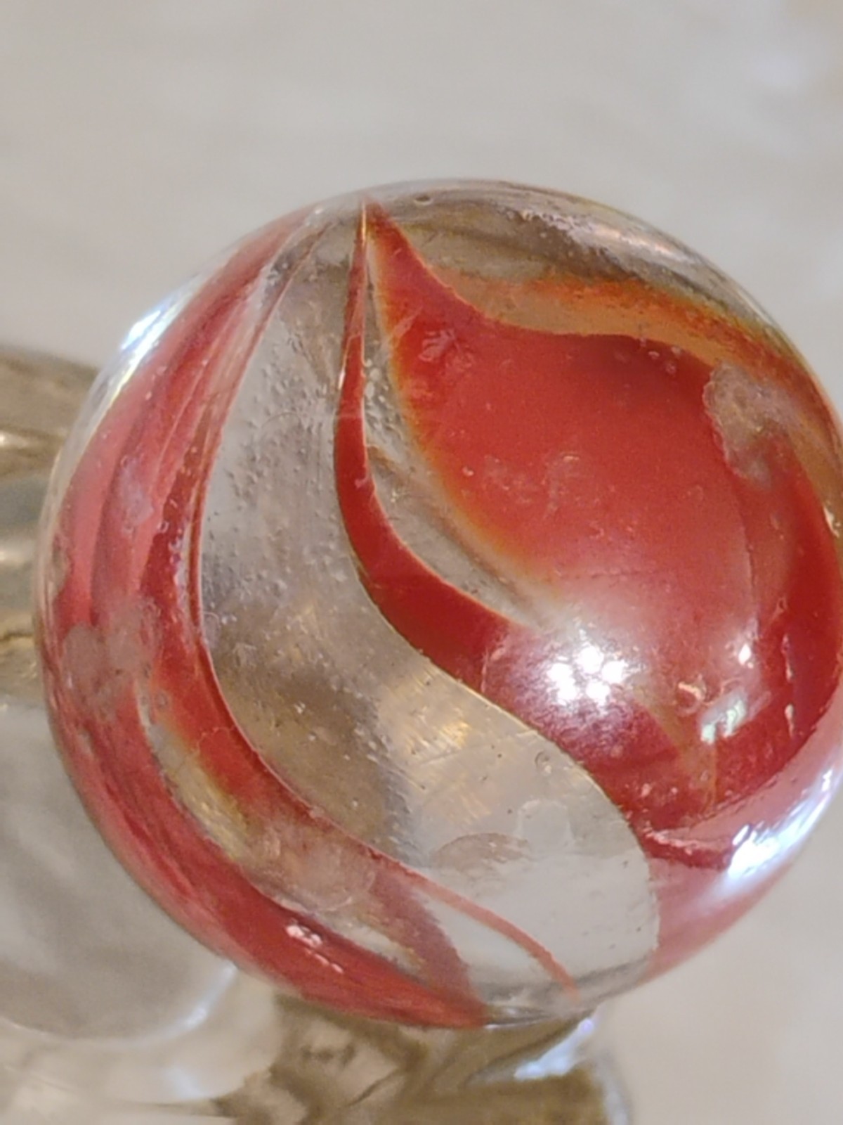 Vintage Peltier Marble King Japanese Caged Cat’s Eye Shooter Player Pair Marble?