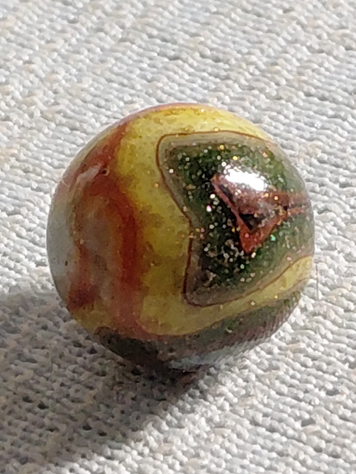 JABO/DAS Infused Glass Adventure Swirl Toy Marble Size 17mm MINT!