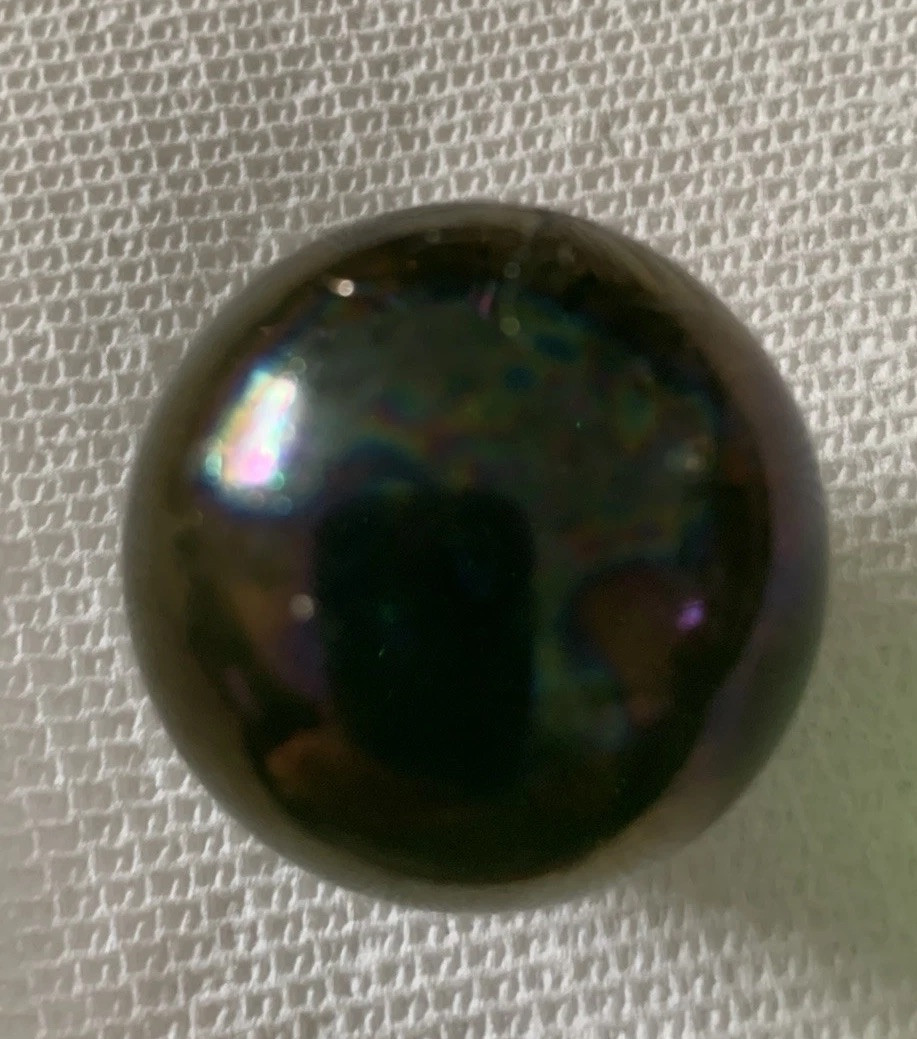 Vintage Large Shooter Marble Purple Blue Iridescent 1.4”